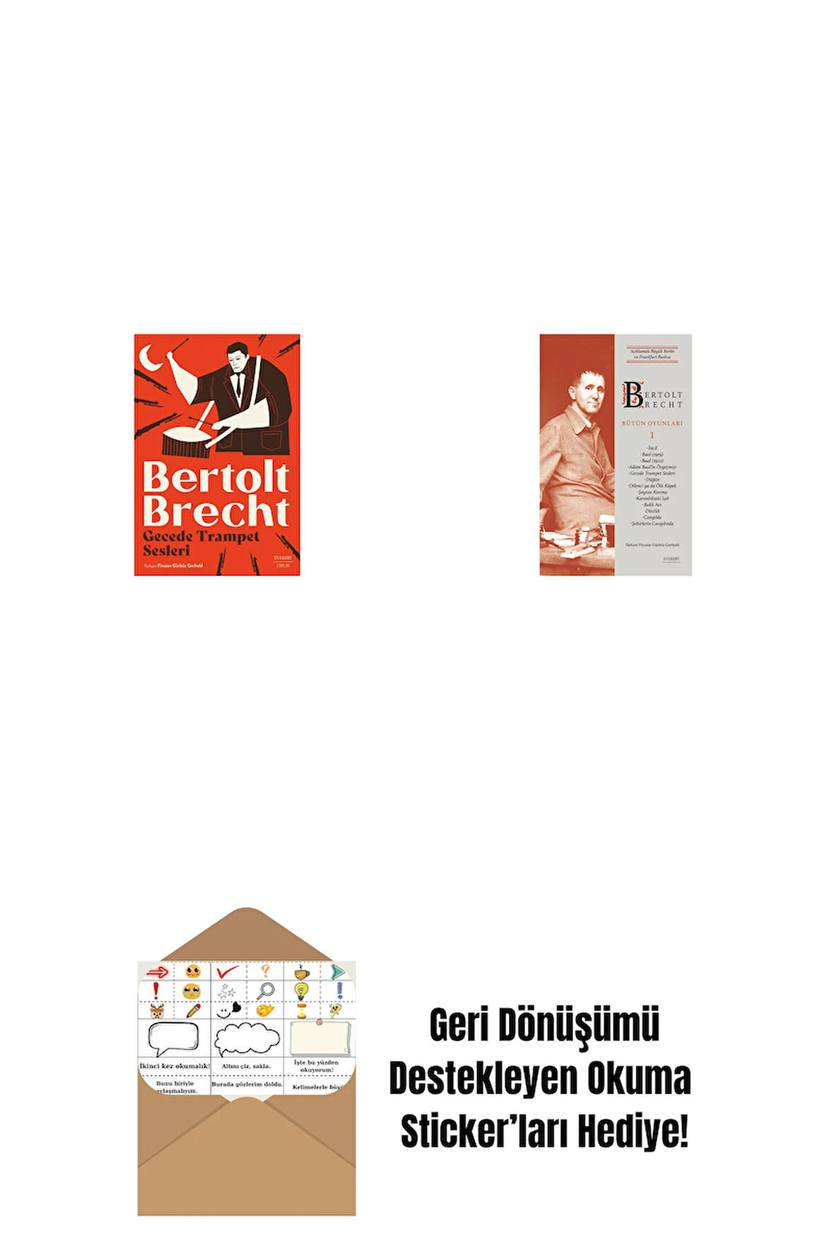 Gecede Trampet Sesleri + Bertolt Brecht - Bütün Oyunları 1 + Okuma Sticker'ları