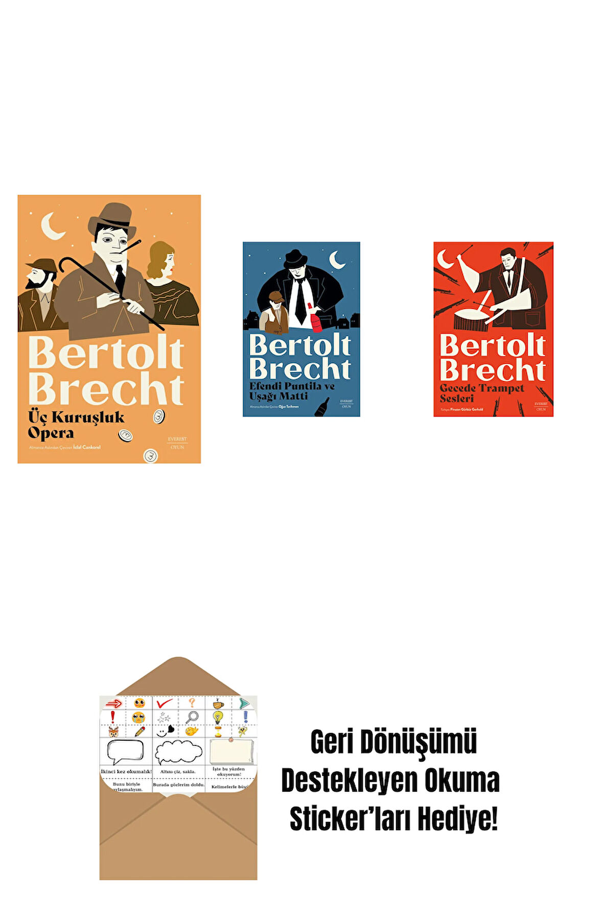 Üç Kuruşluk Opera + Efendi Puntila ve  Uşağı Matti + Gecede Trampet Sesleri + Okuma Sticker'ları