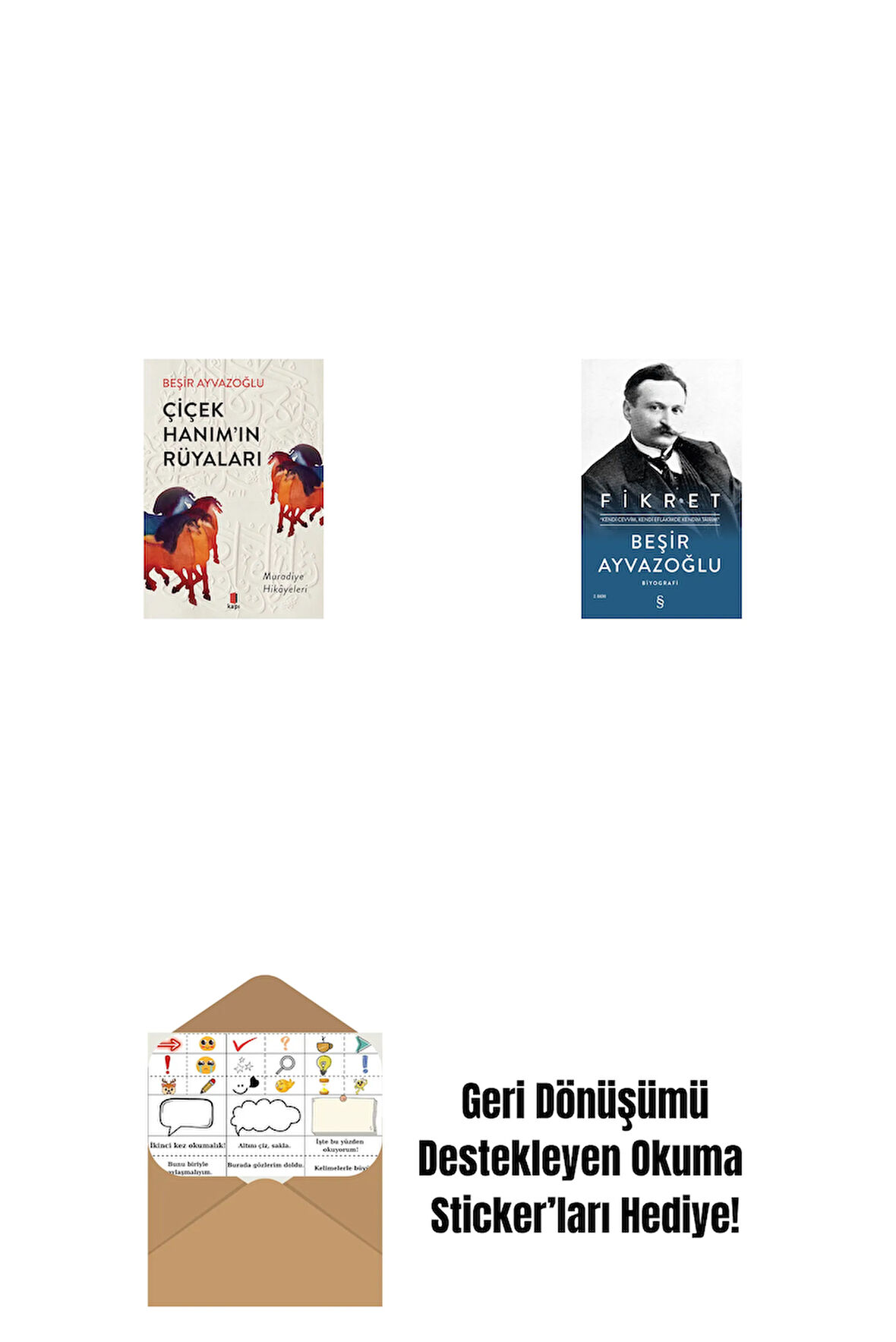 Çiçek Hanımın Rüyaları + Fikret (Ciltli) + Okuma Sticker'ları