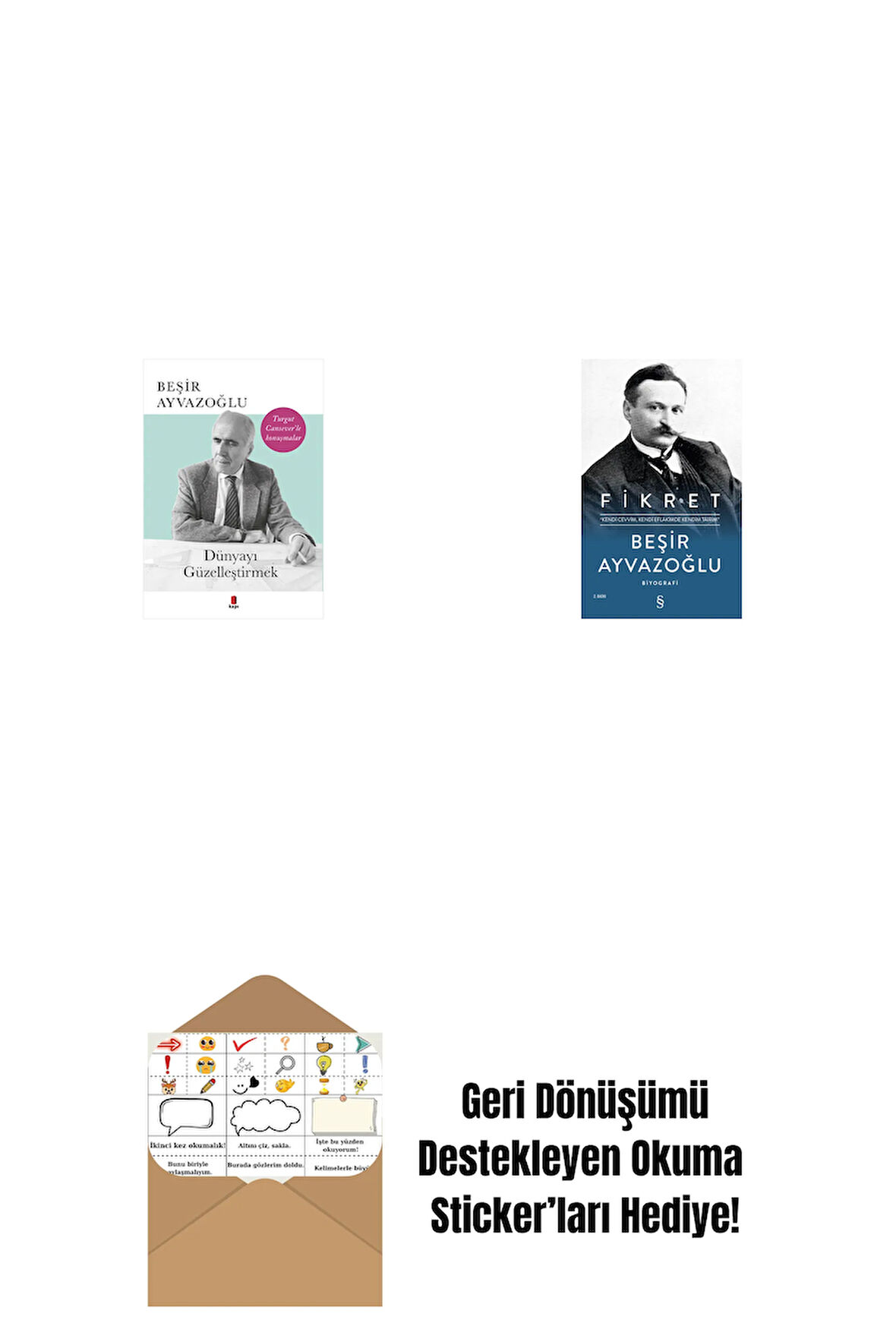 Dünyayı Güzelleştirmek + Fikret (Ciltli) + Okuma Sticker'ları