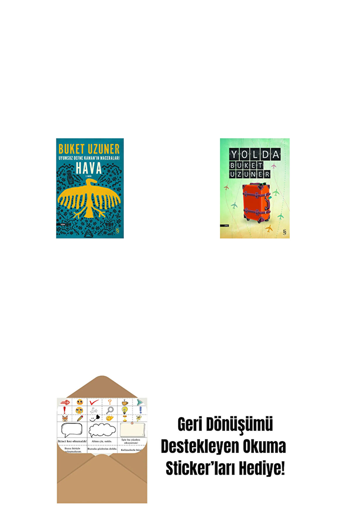 Uyumsuz Defne Kaman'ın Maceraları - Hava + Yolda + Okuma Sticker'ları