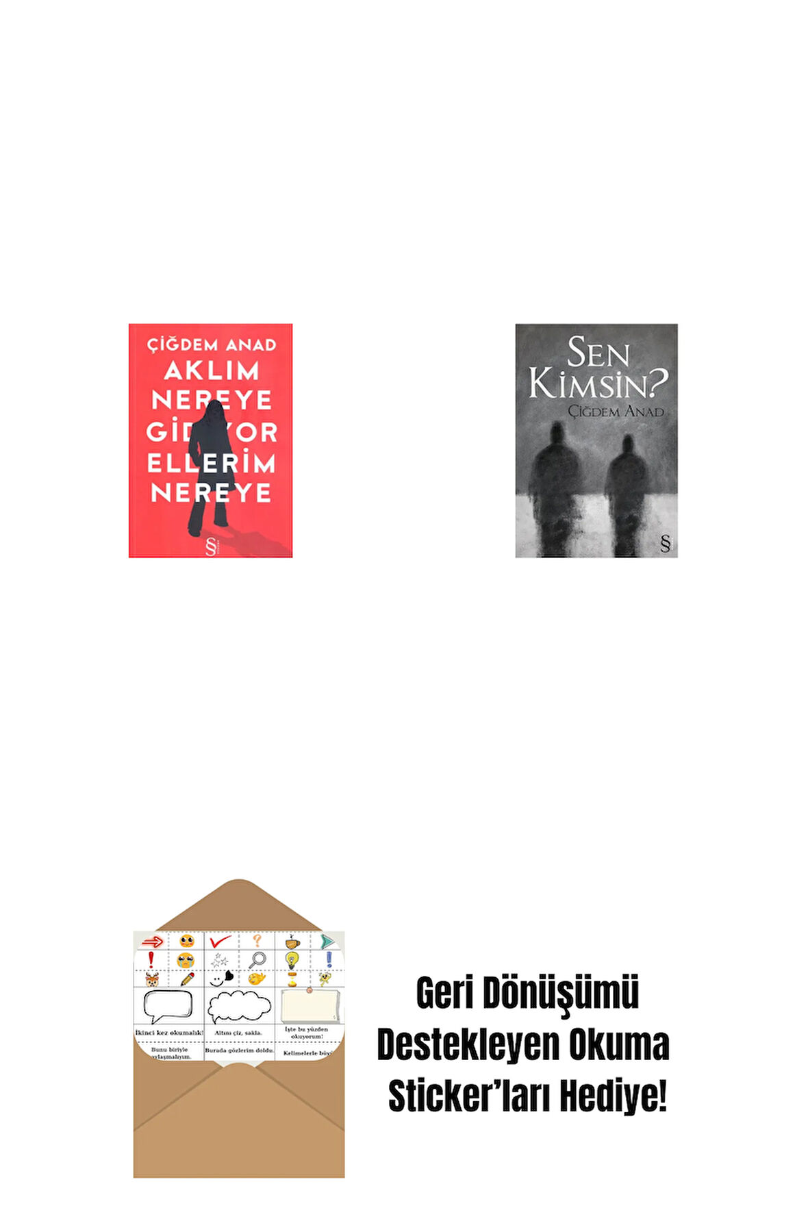Aklım Nereye Gidiyor Ellerim Nereye + Sen Kimsin? + Okuma Sticker'ları