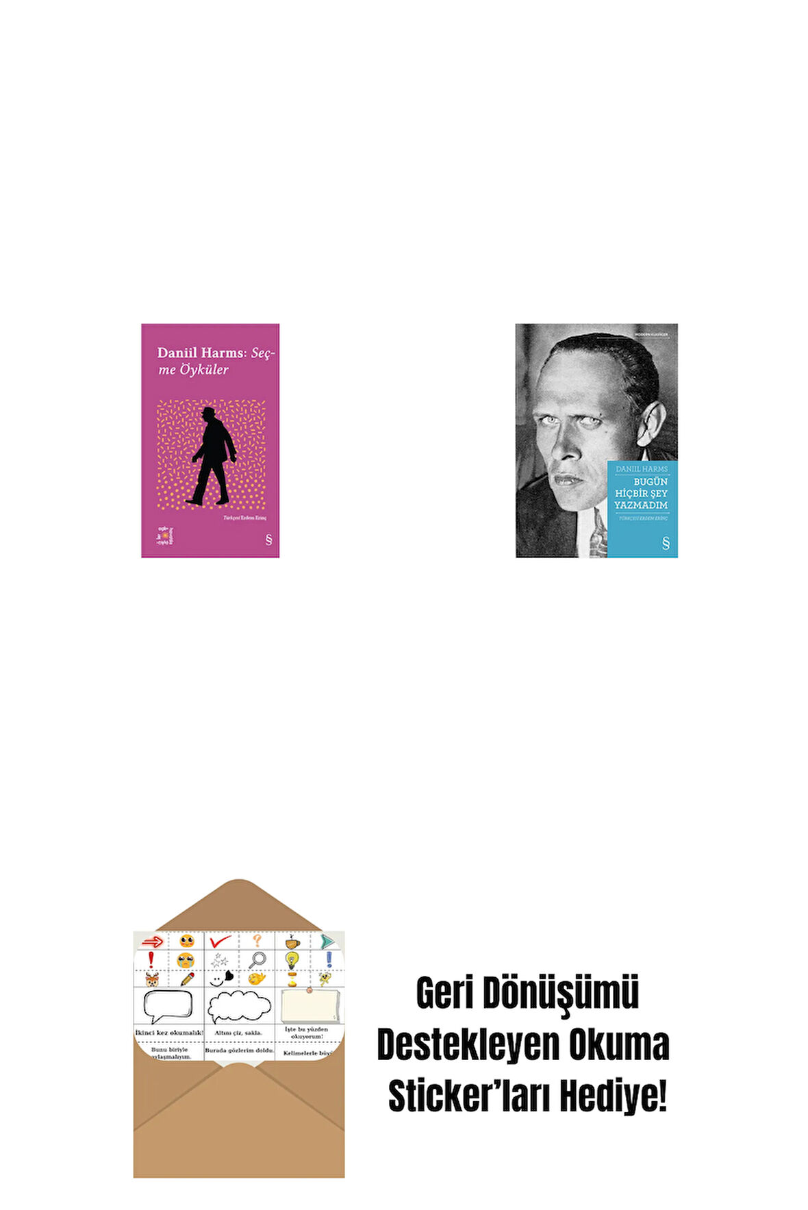 Everest Açıkhava 9 - Daniil Harms Seçme Öyküler + Bugün Hiçbir Şey Yazmadım + Okuma Sticker'ları