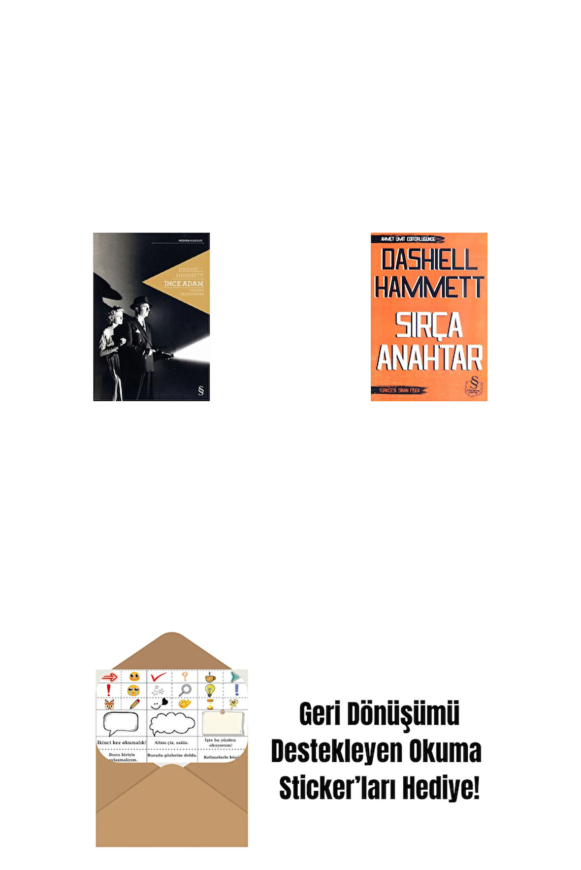 İnce Adam + Sırça Anahtar (Cep Boy) + Okuma Sticker'ları