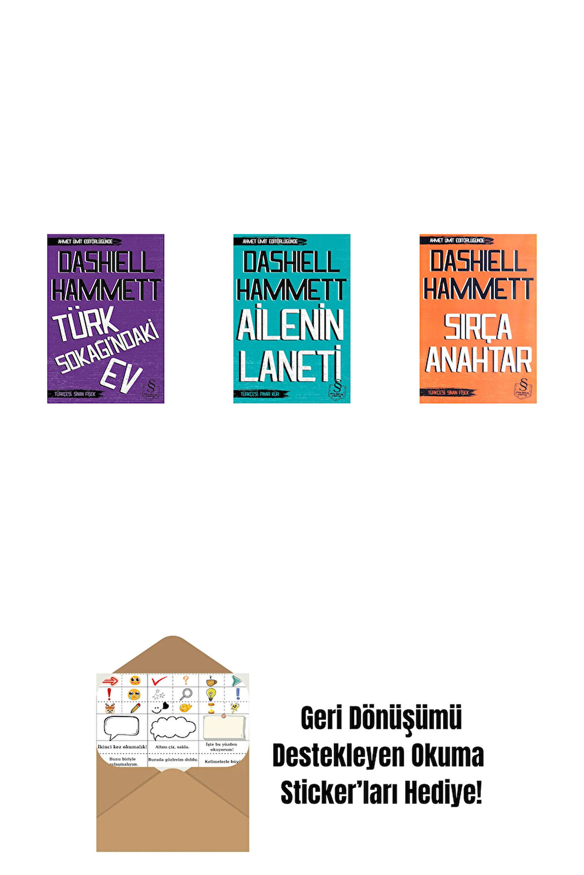 İnce Adam + Ailenin Laneti (Cep Boy) + Sırça Anahtar (Cep Boy) + Okuma Sticker'ları