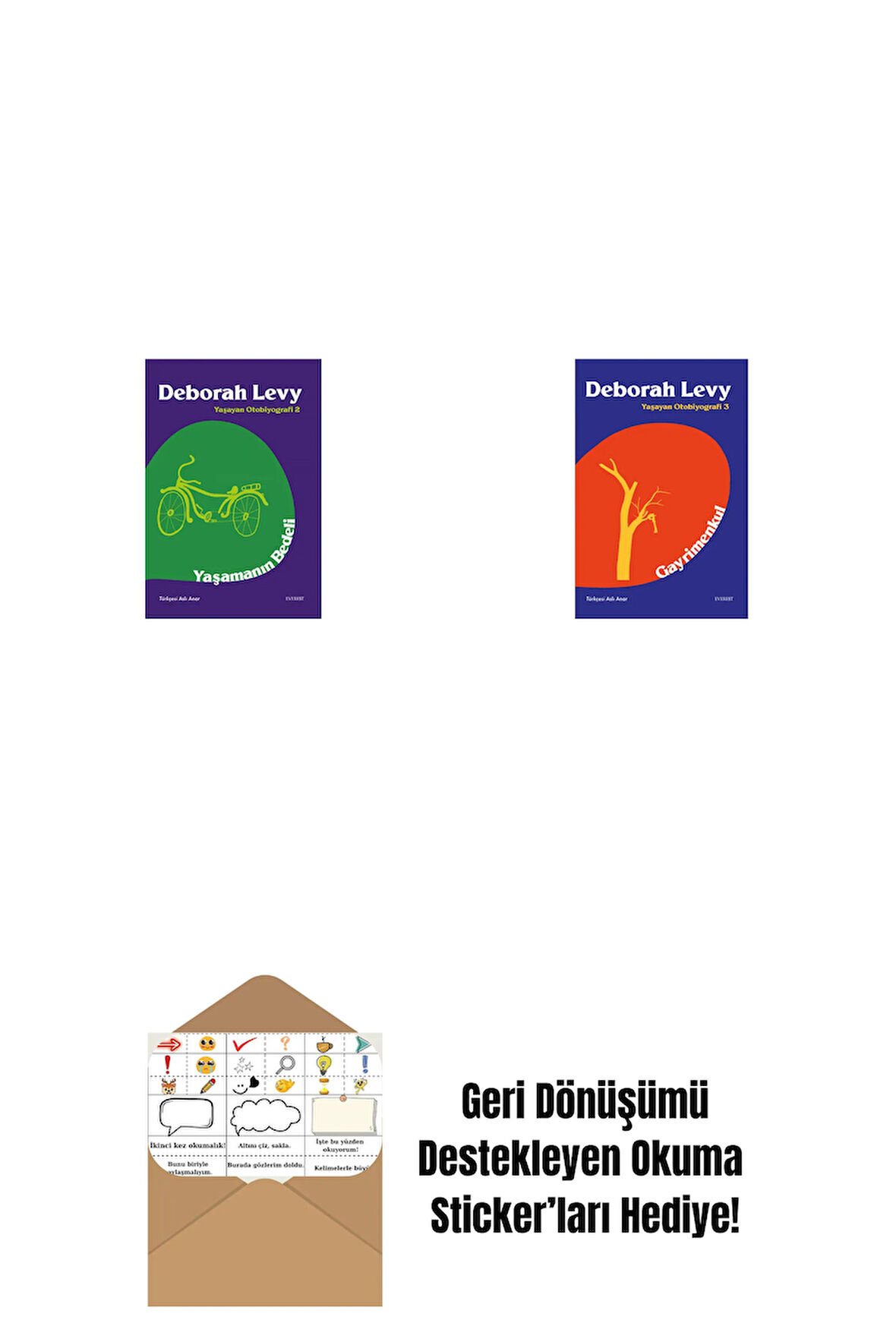 Ağustos Mavisi + Eve Yüzerken + Okuma Sticker'ları