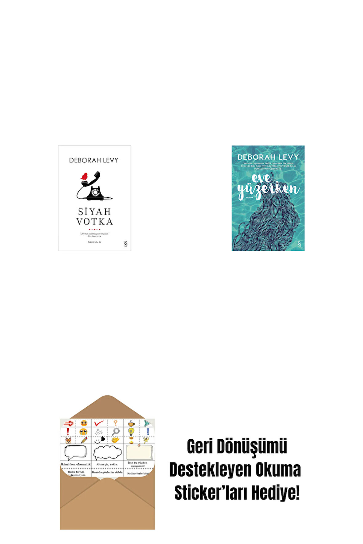 Sıcak Süt + Eve Yüzerken + Okuma Sticker'ları