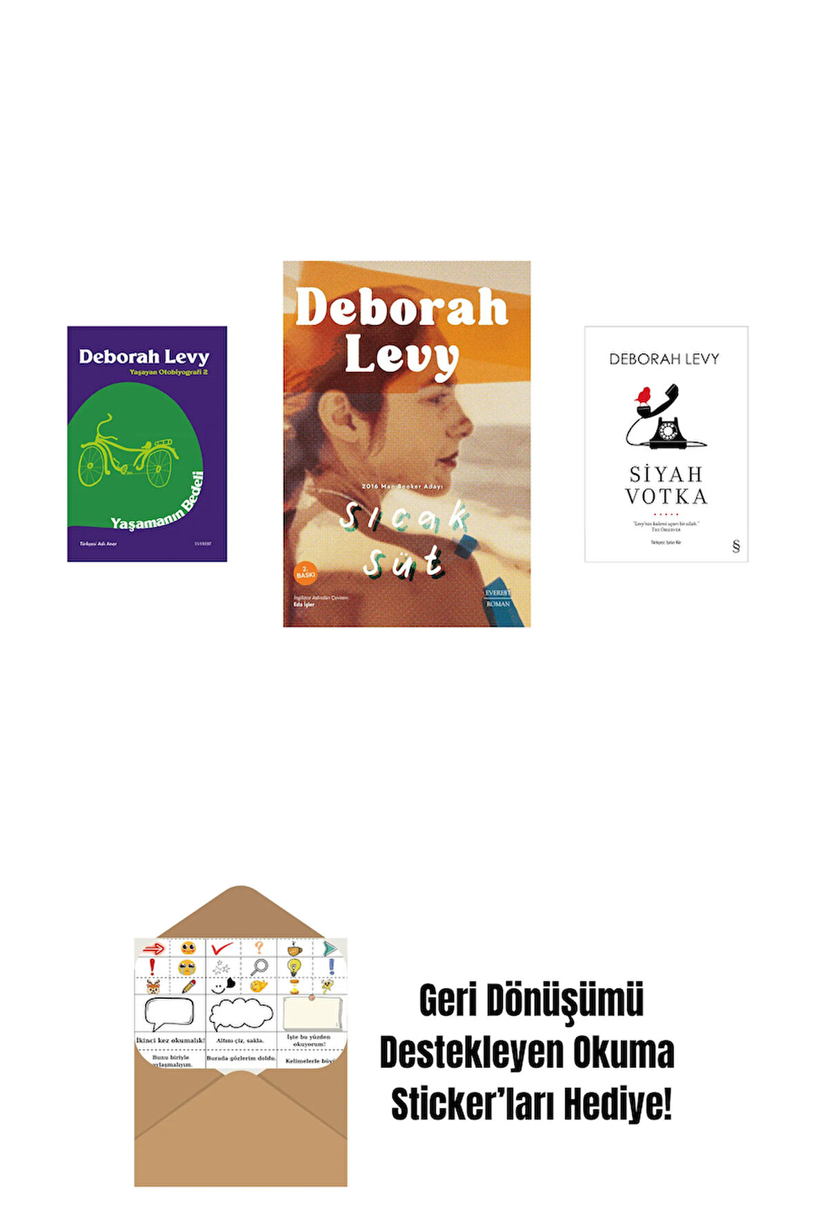 Yaşamanın Bedeli + Sıcak Süt + Siyah Votka + Okuma Sticker'ları