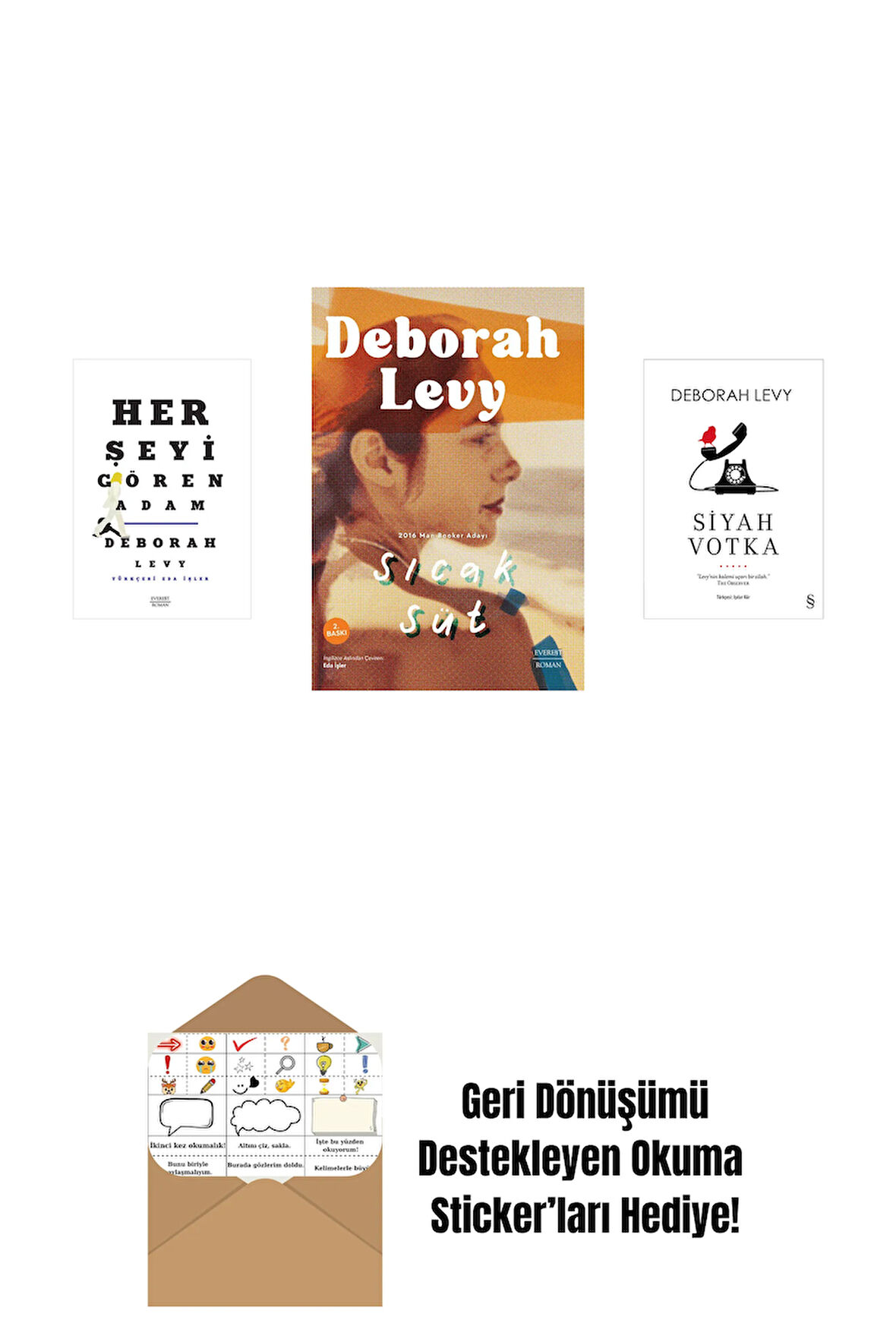 Her Şeyi Gören Adam + Sıcak Süt + Siyah Votka + Okuma Sticker'ları