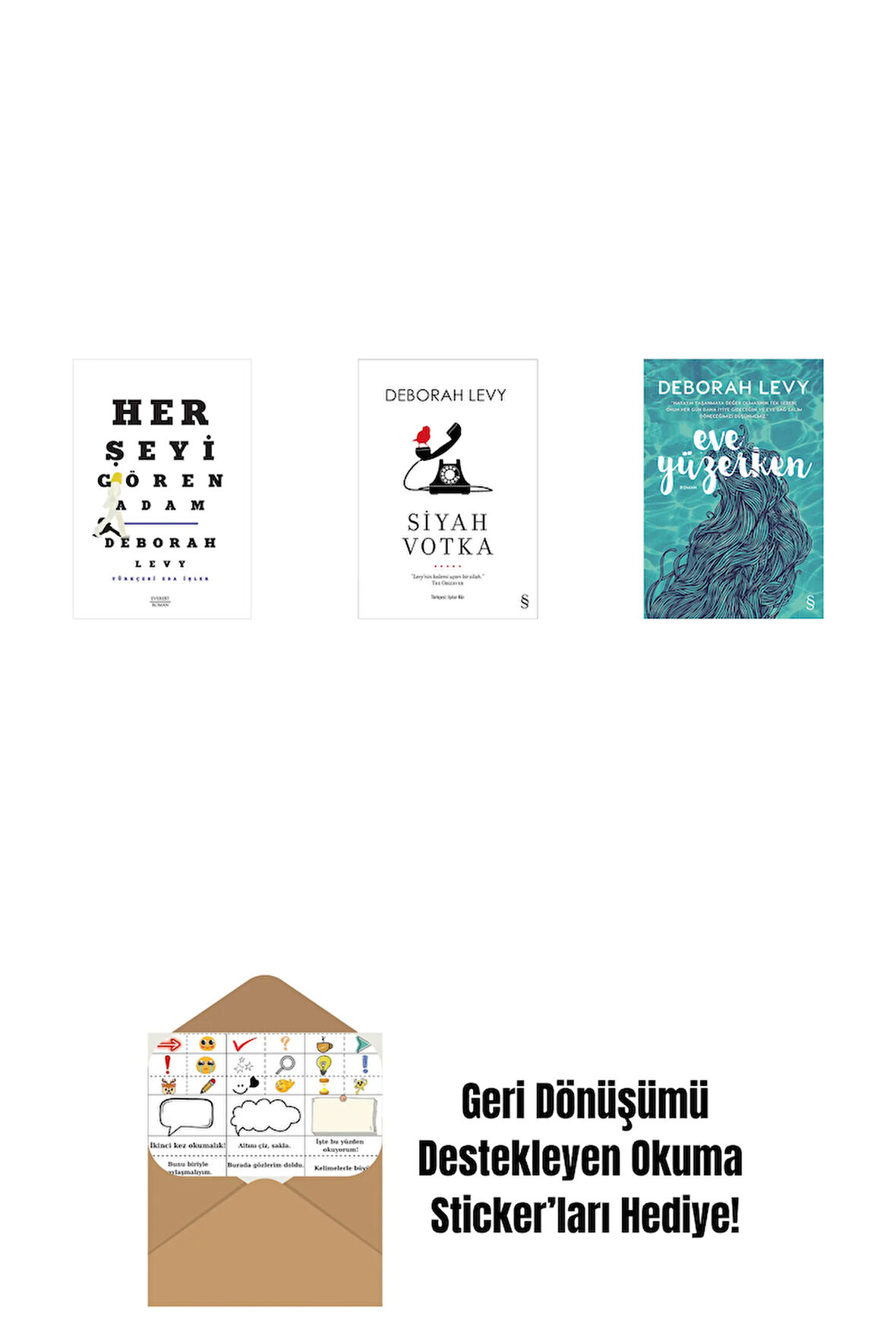 Her Şeyi Gören Adam + Siyah Votka + Eve Yüzerken + Okuma Sticker'ları