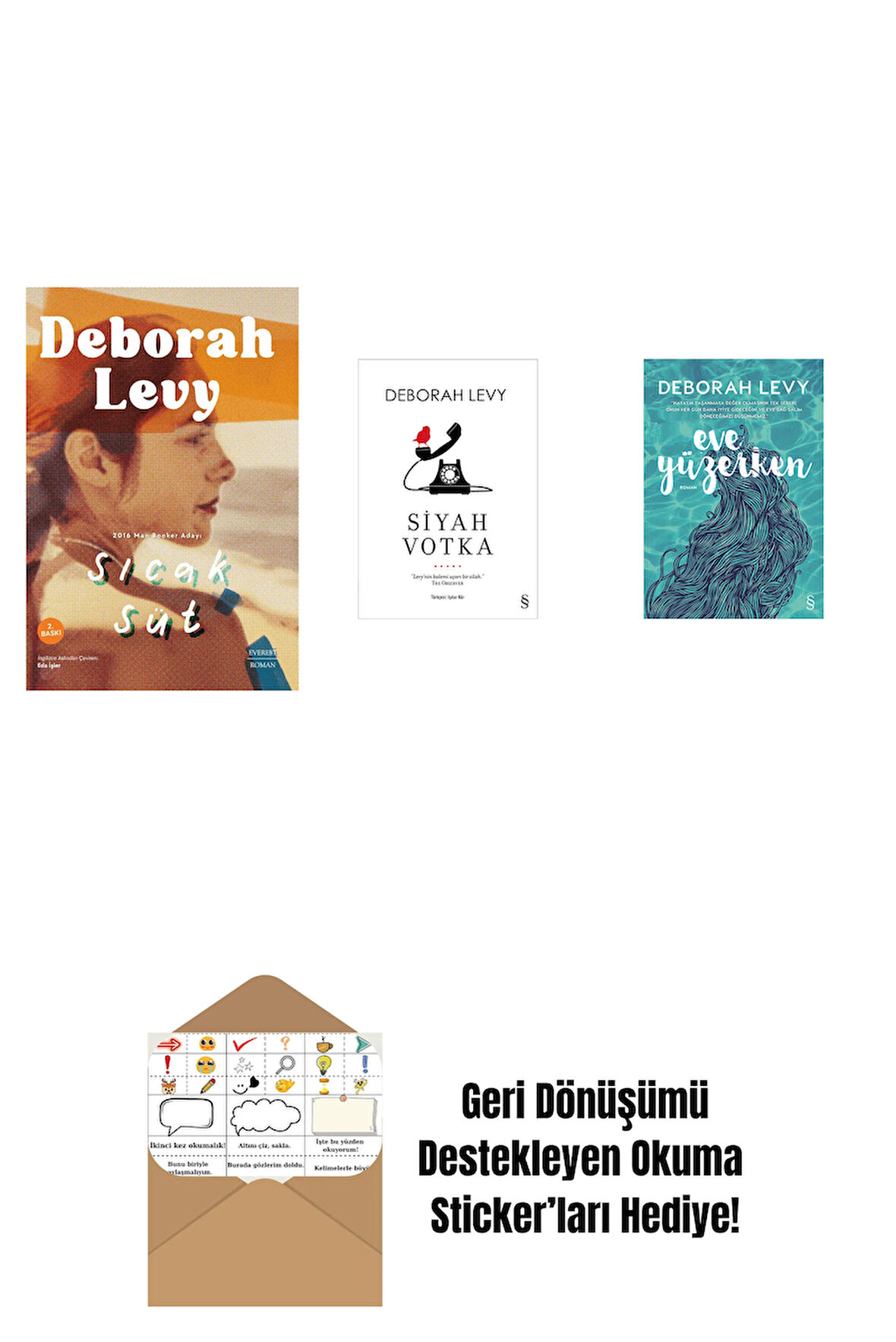 Sıcak Süt + Siyah Votka + Eve Yüzerken + Okuma Sticker'ları