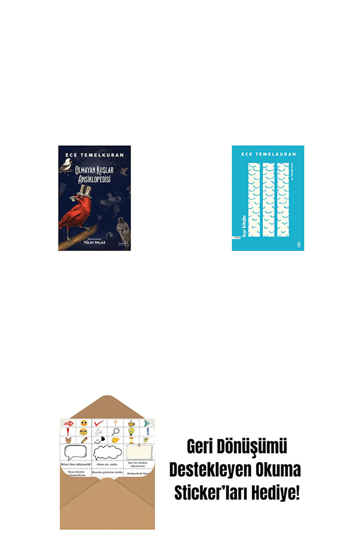 Olmayan Kuşlar Ansiklopedisi + Kıyı Kitabı + Okuma Sticker'ları