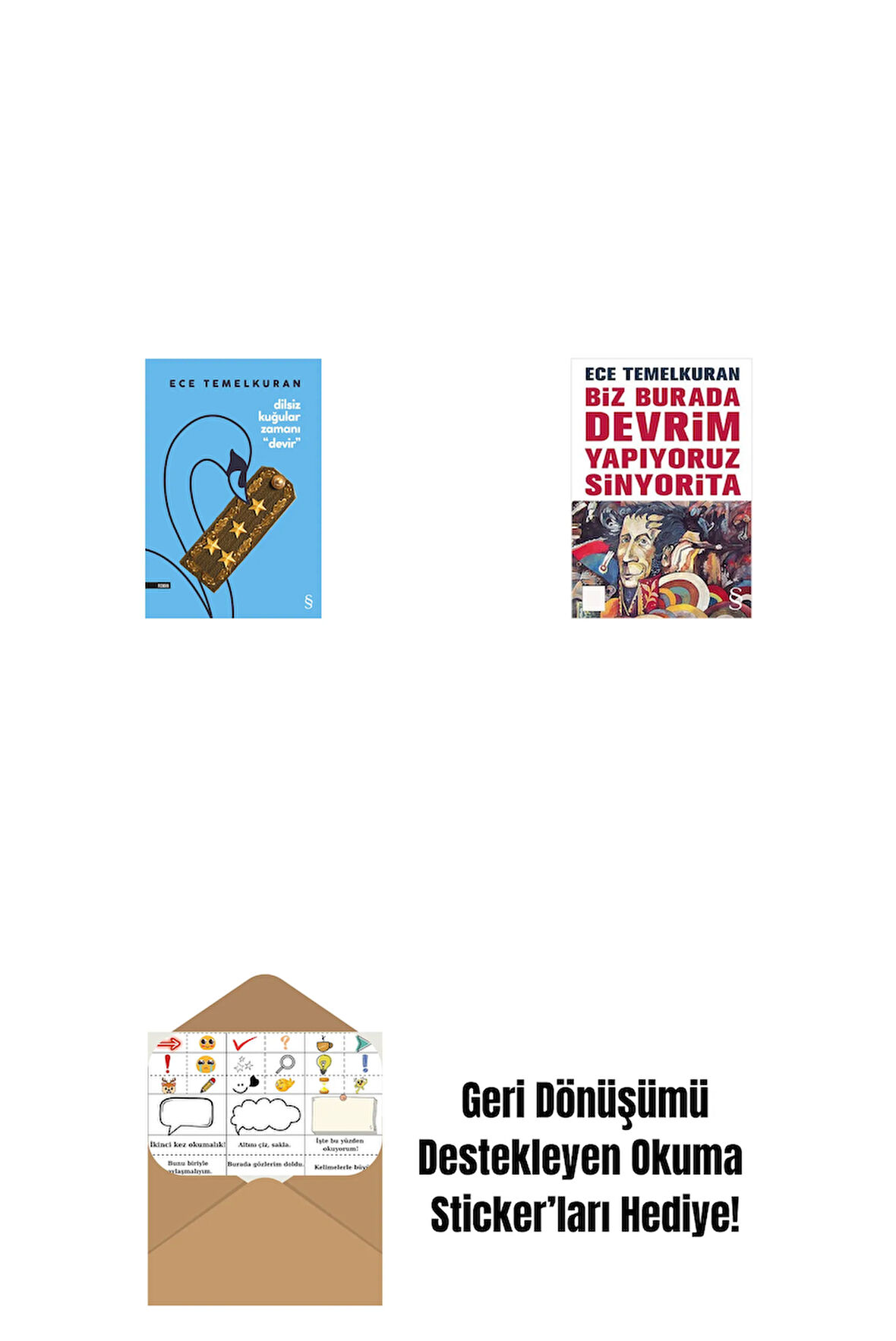 Dilsiz Kuğular Zamanı “Devir” + Biz Burada Devrim Yapıyoruz Sinyorita (Cep Boy) + Okuma Sticker'ları