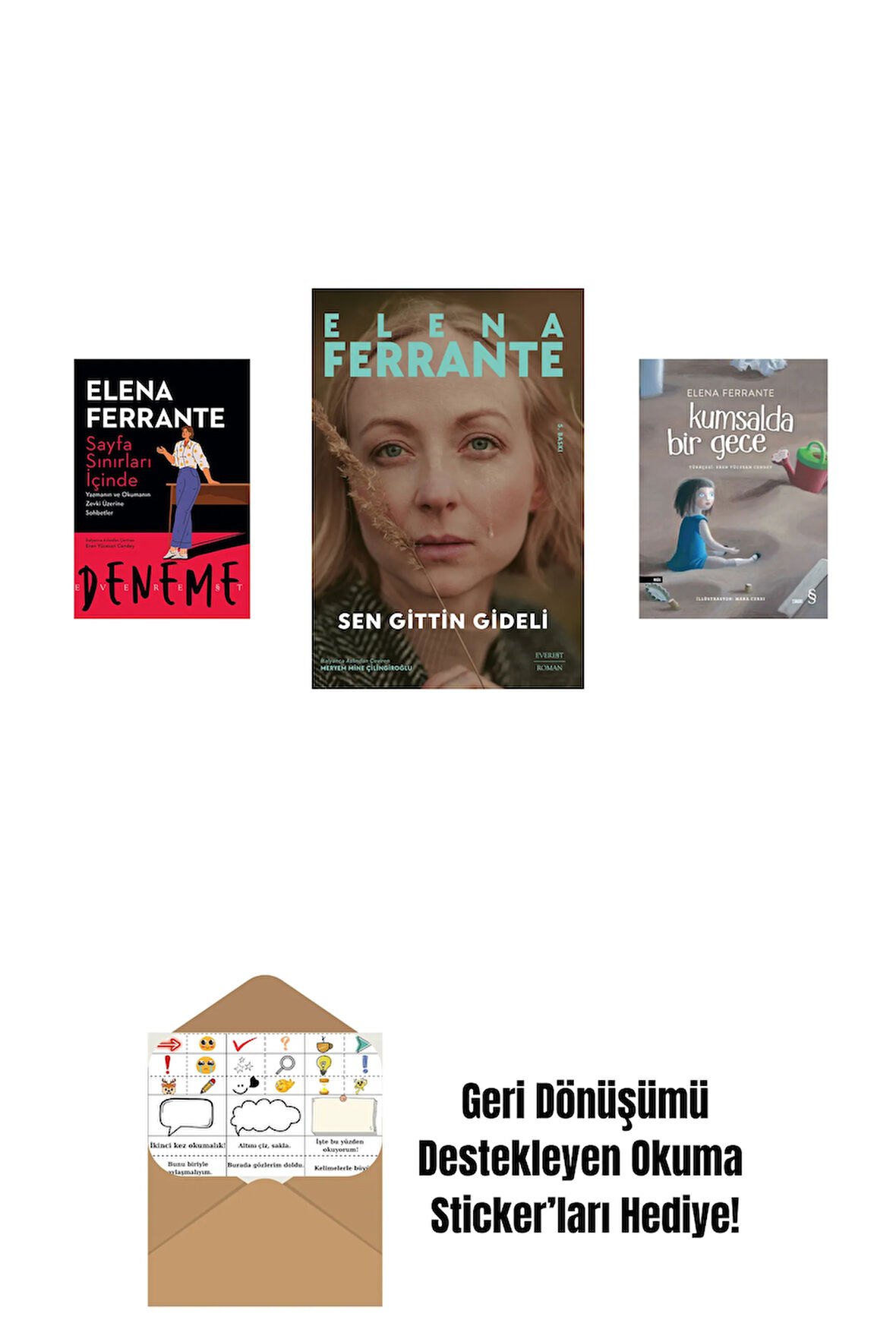 Sayfa Sınırları İçinde + Sen Gittin Gideli + Kumsalda Bir Gece + Okuma Sticker'ları