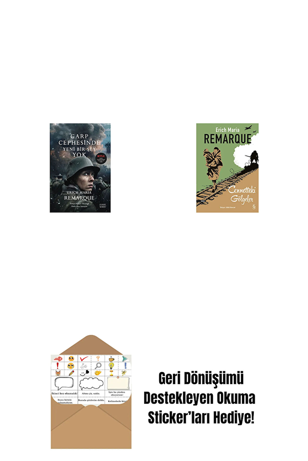 Garp Cephesinde Yeni Bir Şey Yok + Cennetteki Gölgeler + Okuma Sticker'ları