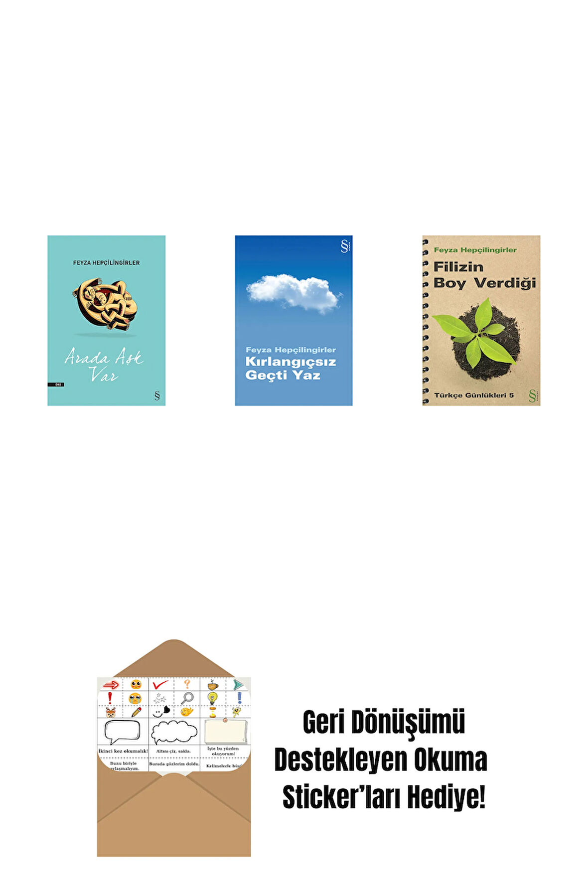 Arada Aşk Var + Kırlangıçsız Geçti Yaz + Filizin Boy Verdiği + Okuma Sticker'ları