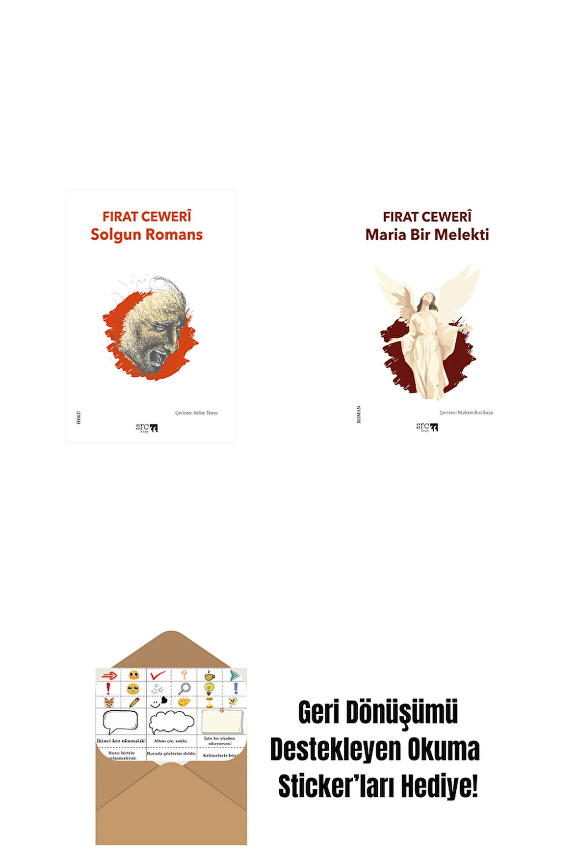 Solgun Romans + Maria Bir Melekti + Okuma Sticker'ları