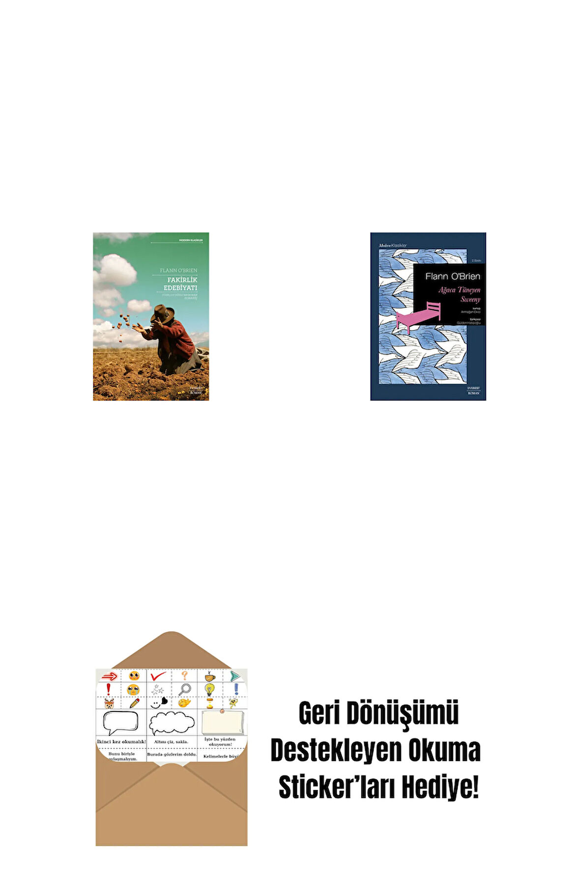 Fakirlik Edebiyatı + Ağaca Tüneyen Sweeny + Okuma Sticker'ları