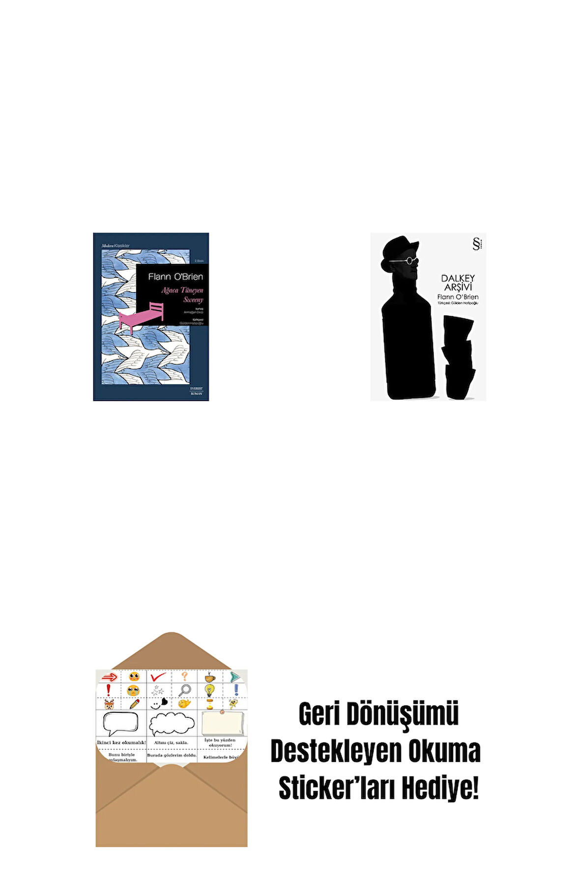 Ağaca Tüneyen Sweeny + Dalkey Arşivi + Okuma Sticker'ları