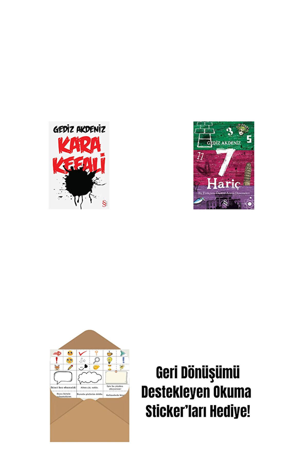 Kara Kefali + 7 Hariç + Okuma Sticker'ları