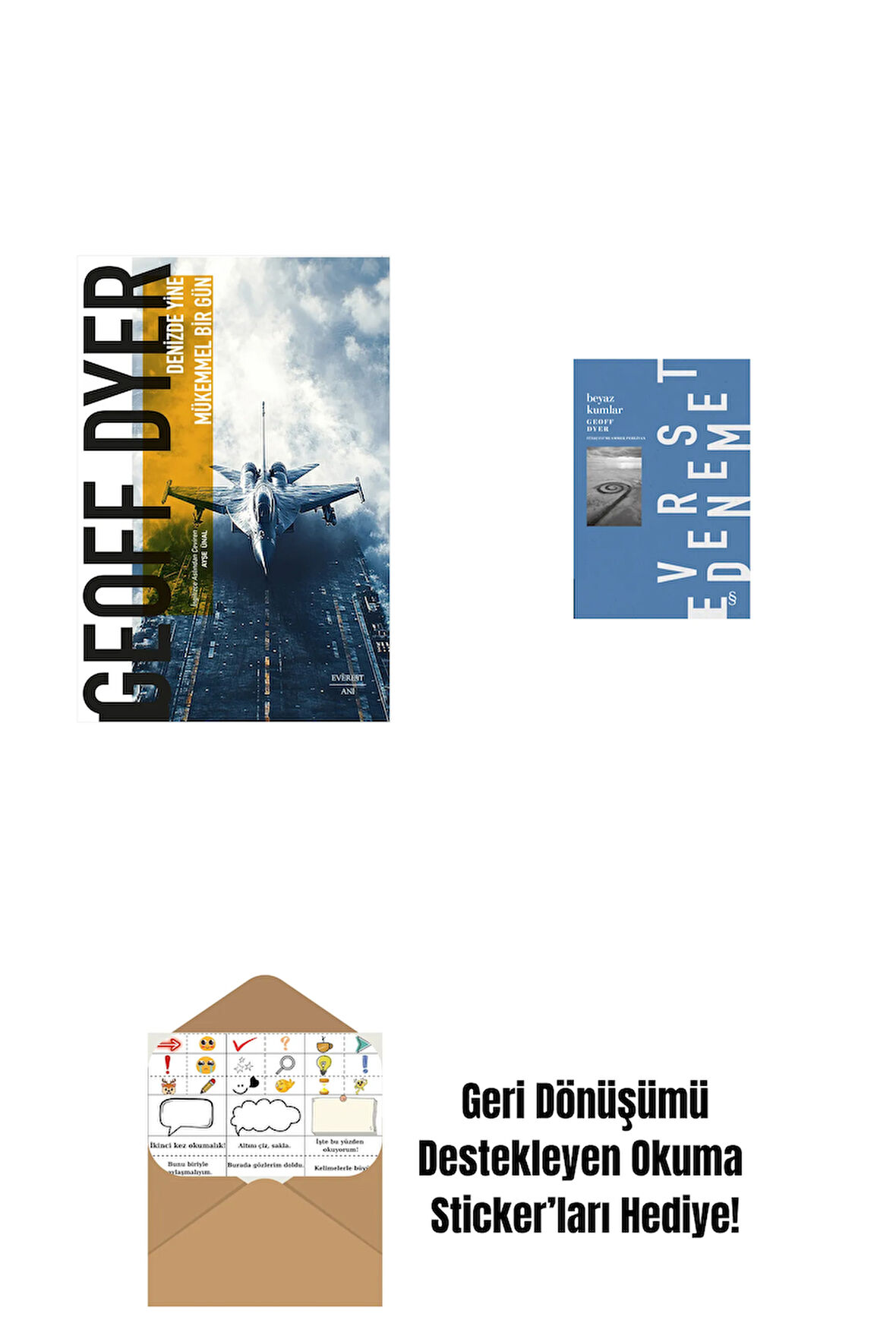 Denizde Yine Mükemmel Bir Gün + Beyaz Kumlar + Okuma Sticker'ları