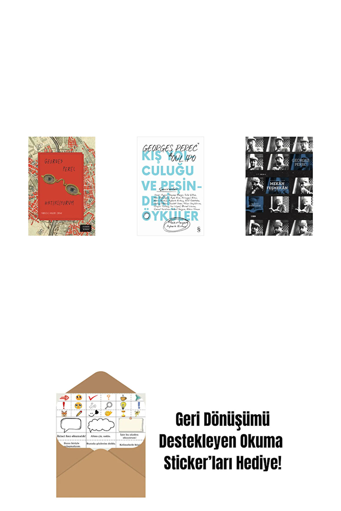 Hatırlıyorum + Kış Yolculuğu ve Peşindeki Öyküler + Mekân Feşmekân + Okuma Sticker'ları