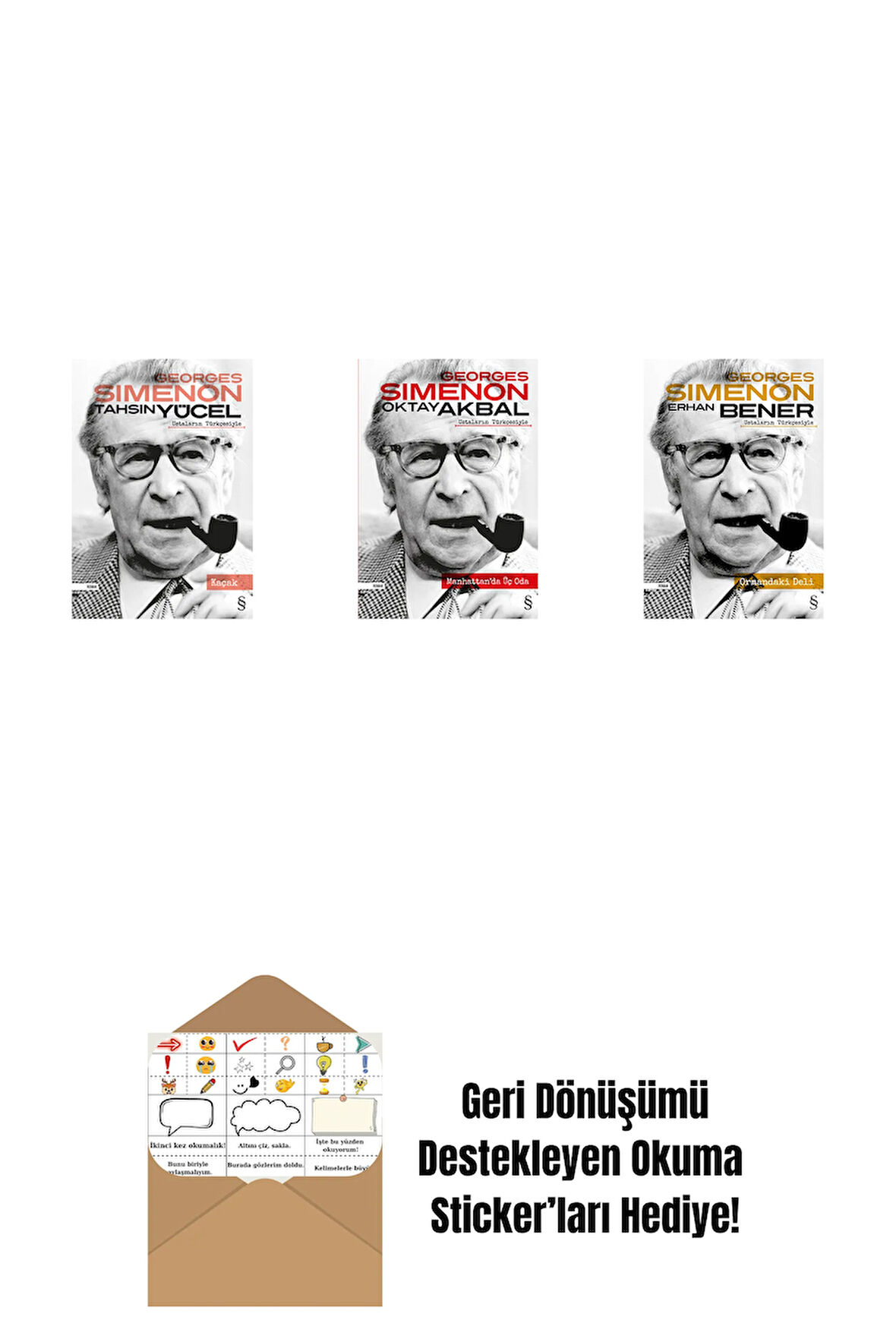 Kaçak + Manhattan'da Üç Oda + Ormandaki Deli + Okuma Sticker'ları