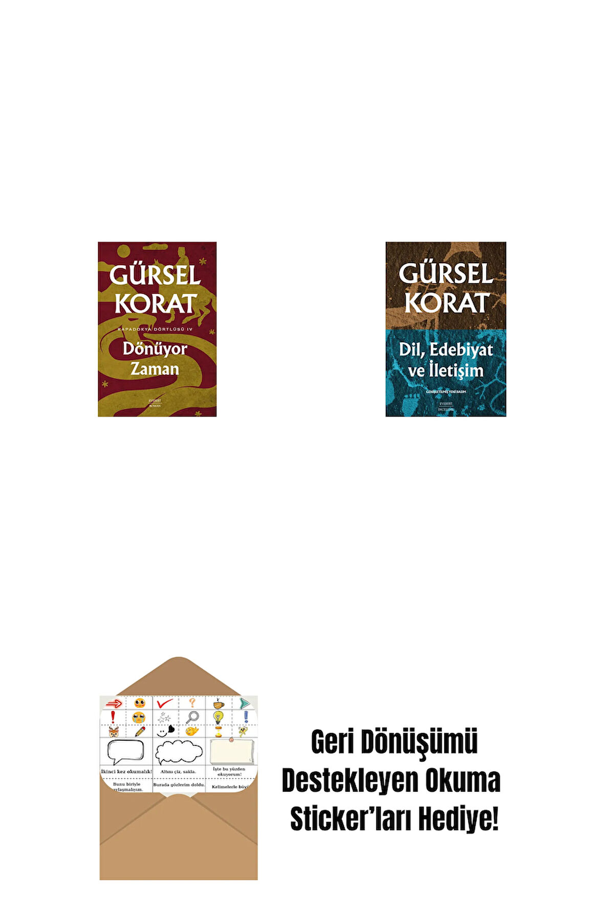 Dönüyor Zaman + Dil, Edebiyat ve İletişim + Okuma Sticker'ları