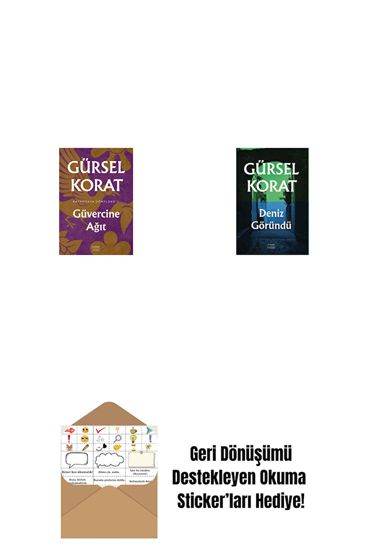 Güvercine Ağıt + Deniz Göründü + Okuma Sticker'ları