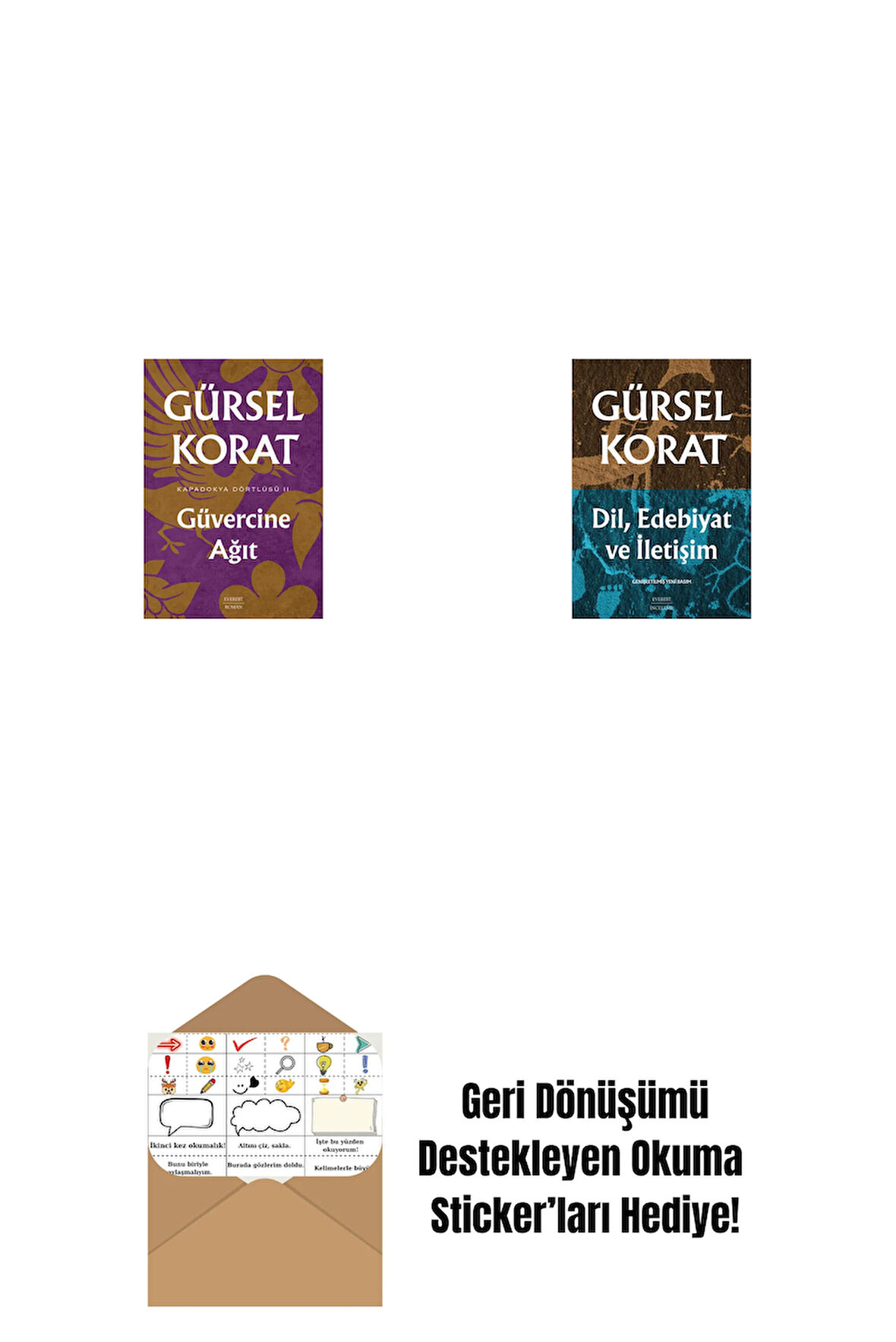Güvercine Ağıt + Dil, Edebiyat ve İletişim + Okuma Sticker'ları