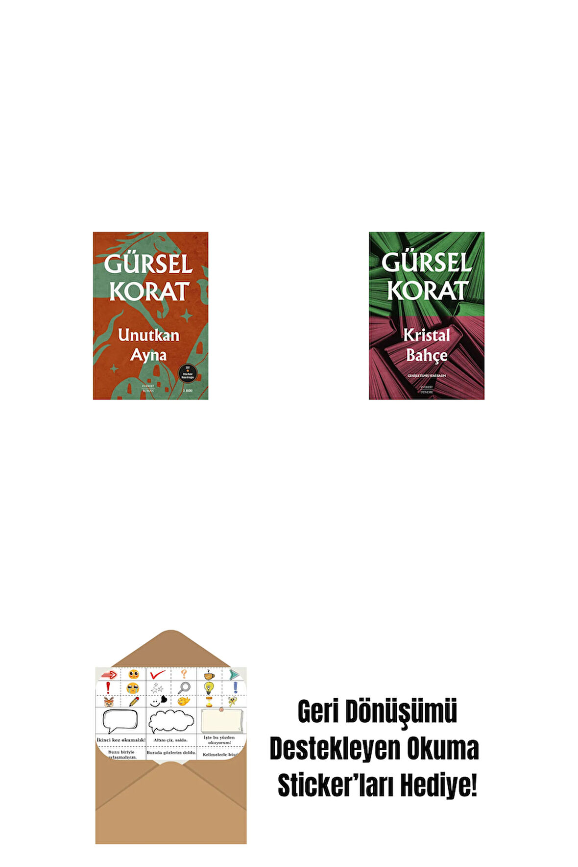Unutkan  Ayna + Kristal Bahçe + Okuma Sticker'ları
