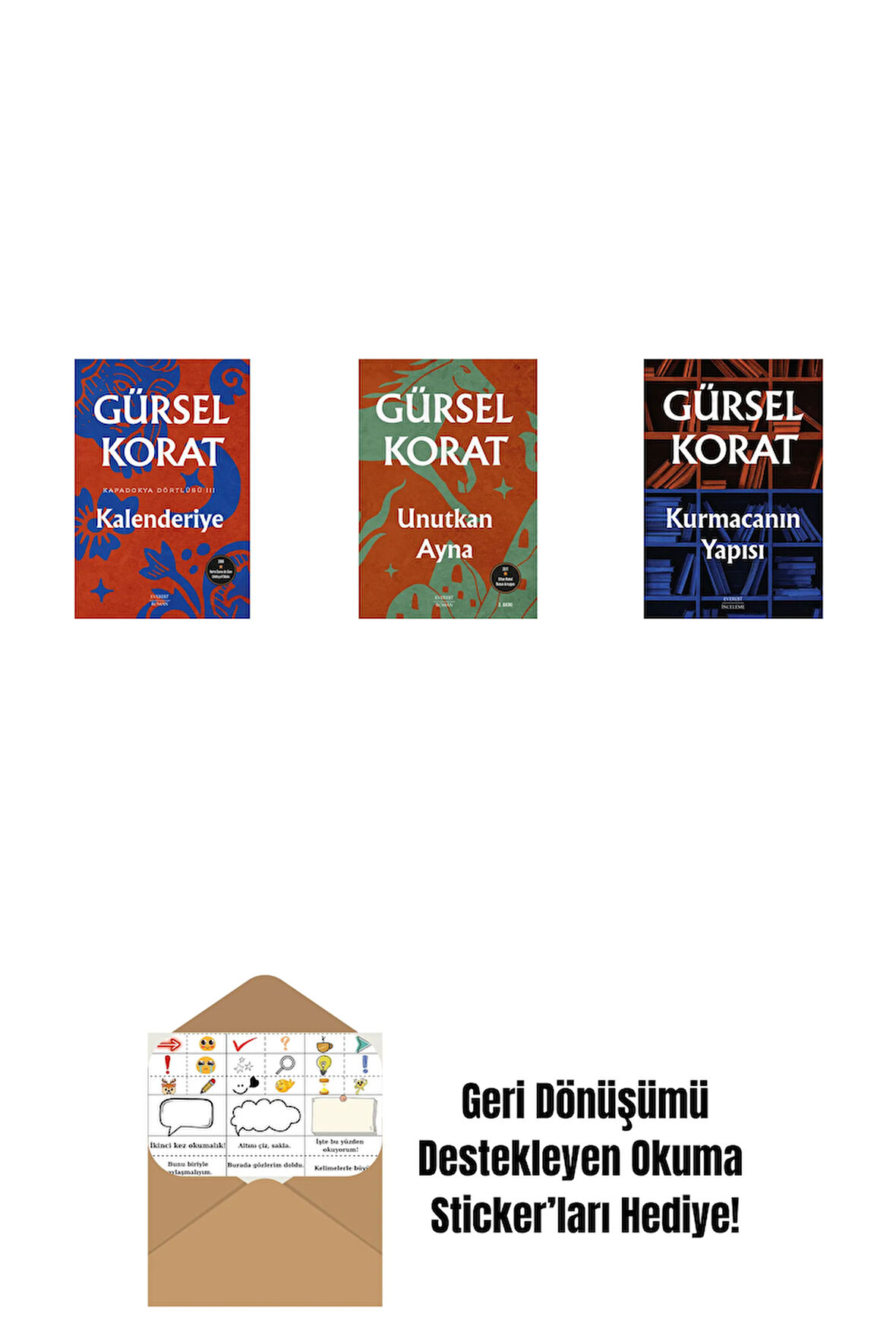 Kalenderiye + Unutkan  Ayna + Kurmacanın Yapısı + Okuma Sticker'ları