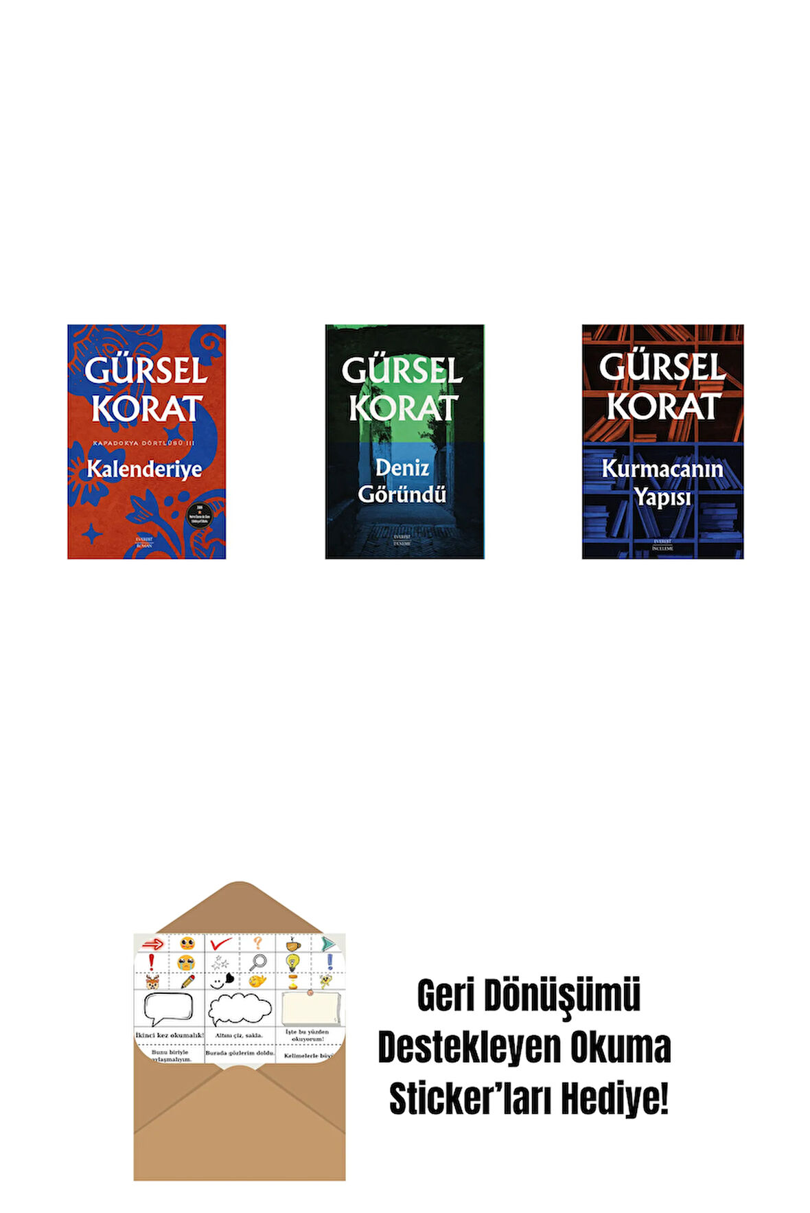 Kalenderiye + Deniz Göründü + Kurmacanın Yapısı + Okuma Sticker'ları