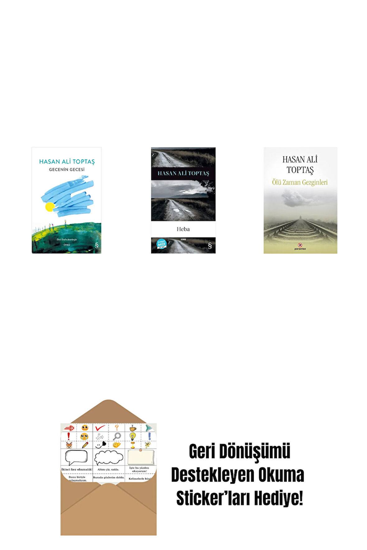 Gecenin Gecesi (Ciltli) + Heba (Midi Boy) + Ölü Zaman Gezginleri + Okuma Sticker'ları