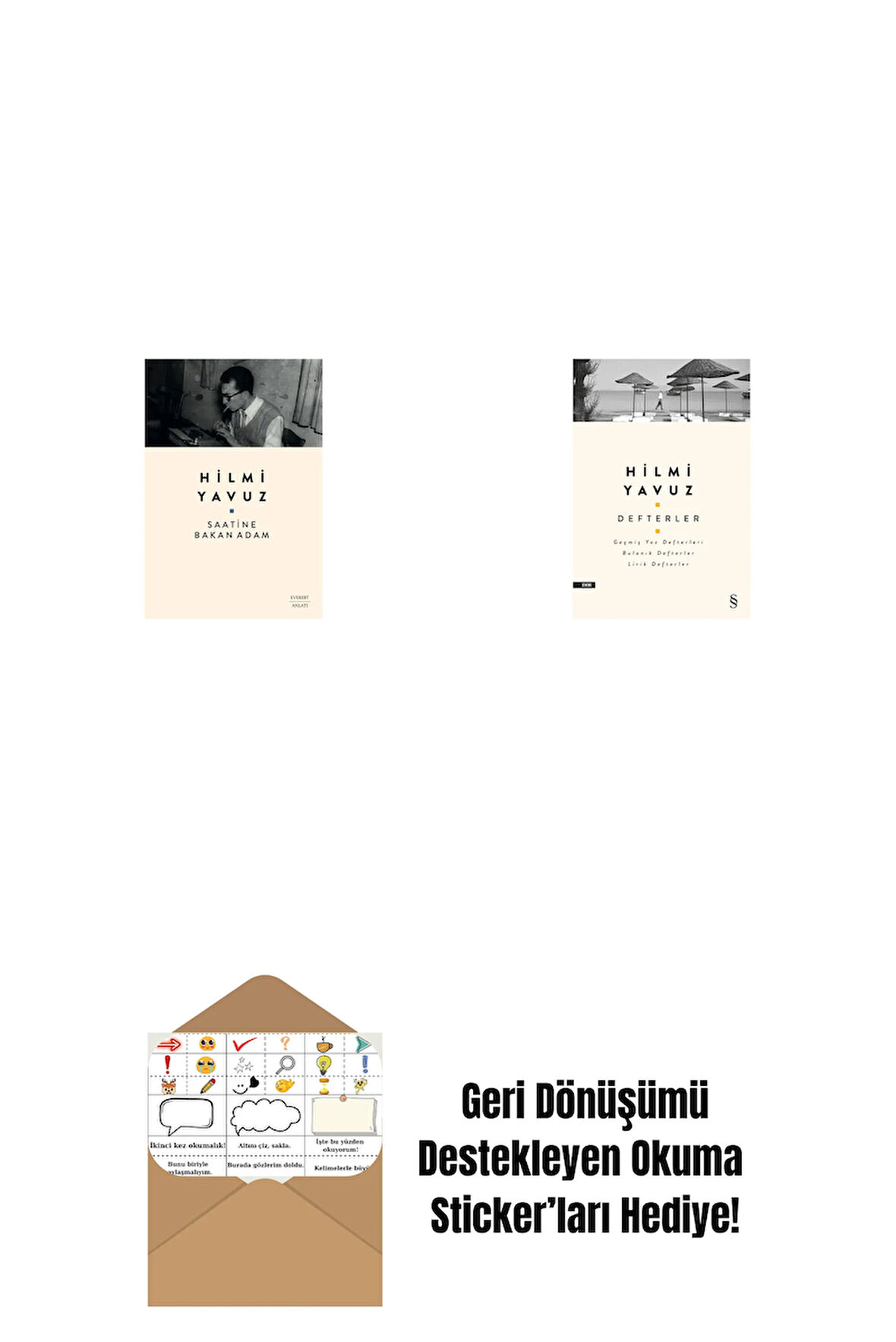 Saatine Bakan Adam + Defterler + Okuma Sticker'ları