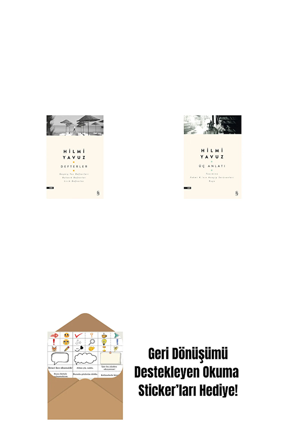 Defterler + Üç Anlatı + Okuma Sticker'ları