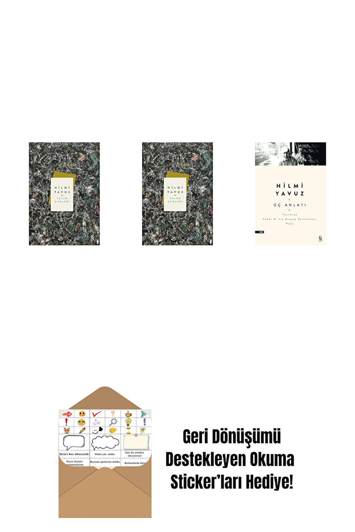 Talan Şiirleri (Ciltli) + Talan Şiirleri + Üç Anlatı + Okuma Sticker'ları