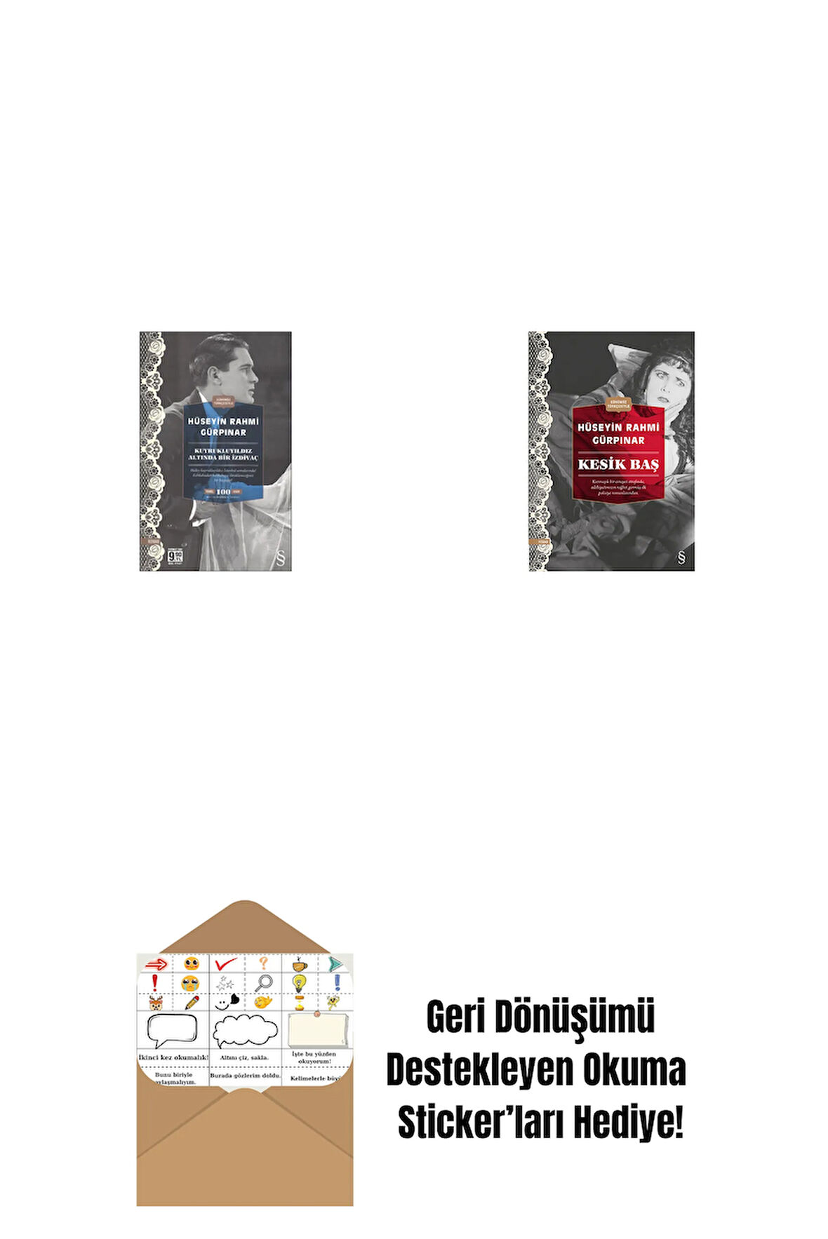 Kuyrukluyıldız Altında Bir İzdivaç (Cep Boy) + Kesik Baş (Günümüz Türkçesiyle) + Okuma Sticker'ları