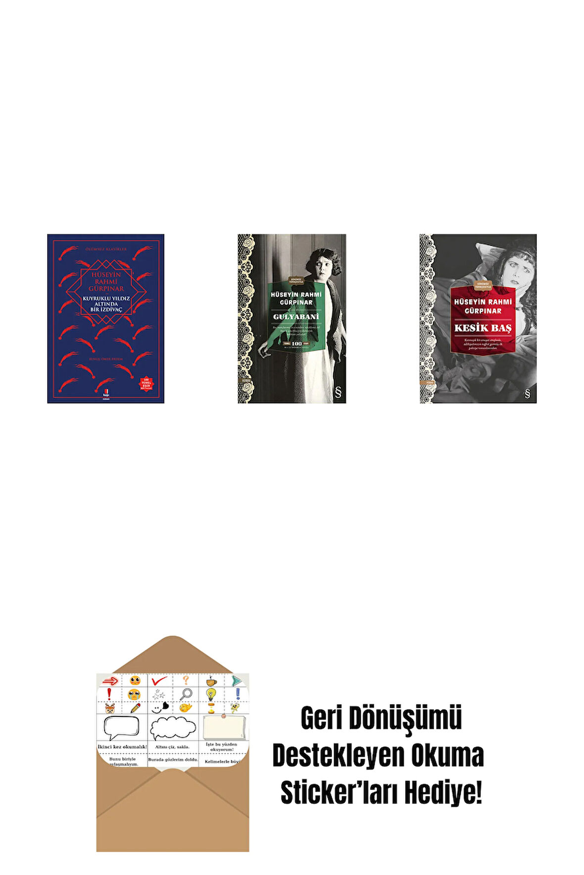 Kuyruklu Yıldız Altında Bir İzdivaç + Gulyabani (Cep Boy) + Kesik Baş (Günümüz Türkçesiyle) + Okuma Sticker'ları