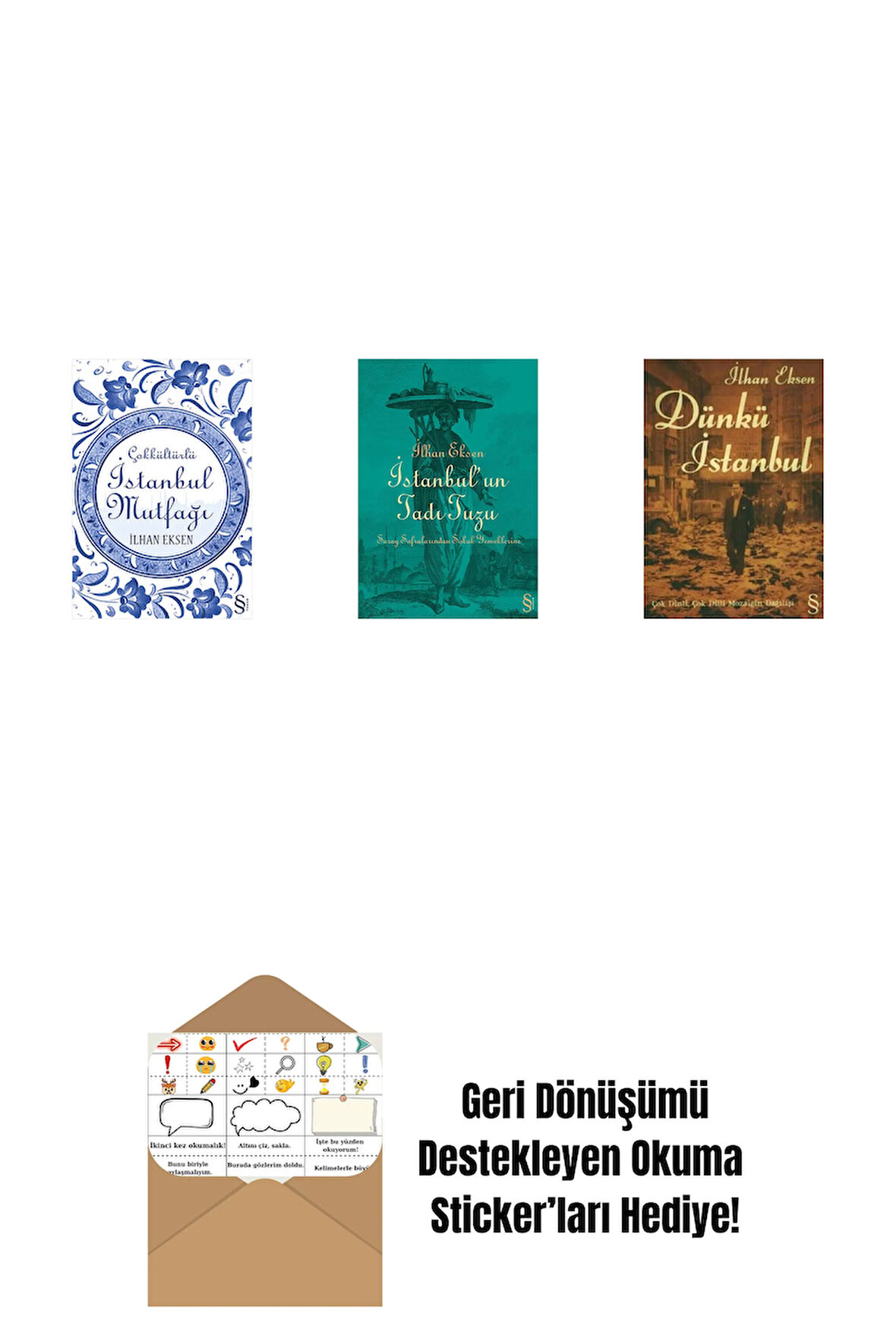 İstanbul Mutfağı + İstanbul'un Tadı Tuzu + Dünkü İstanbul + Okuma Sticker'ları