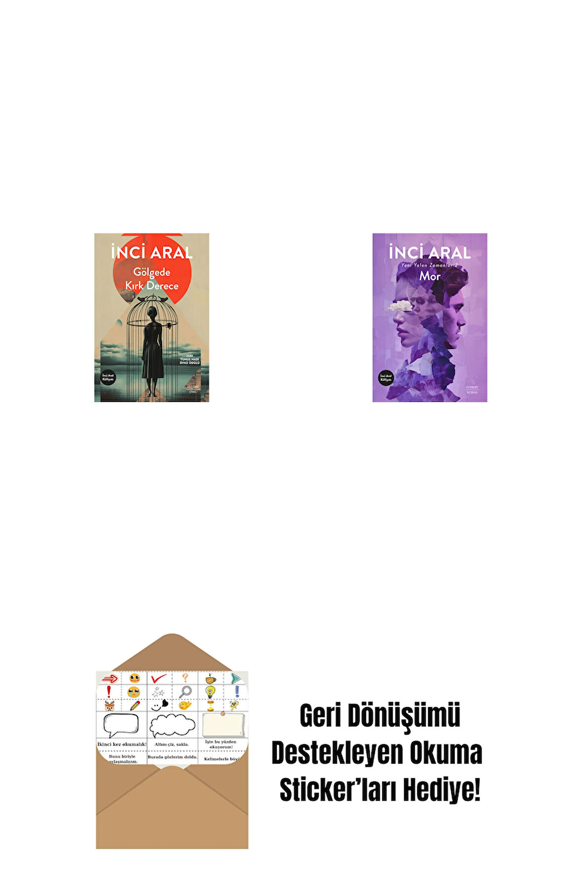 Gölgede Kırk Derece + Mor + Okuma Sticker'ları