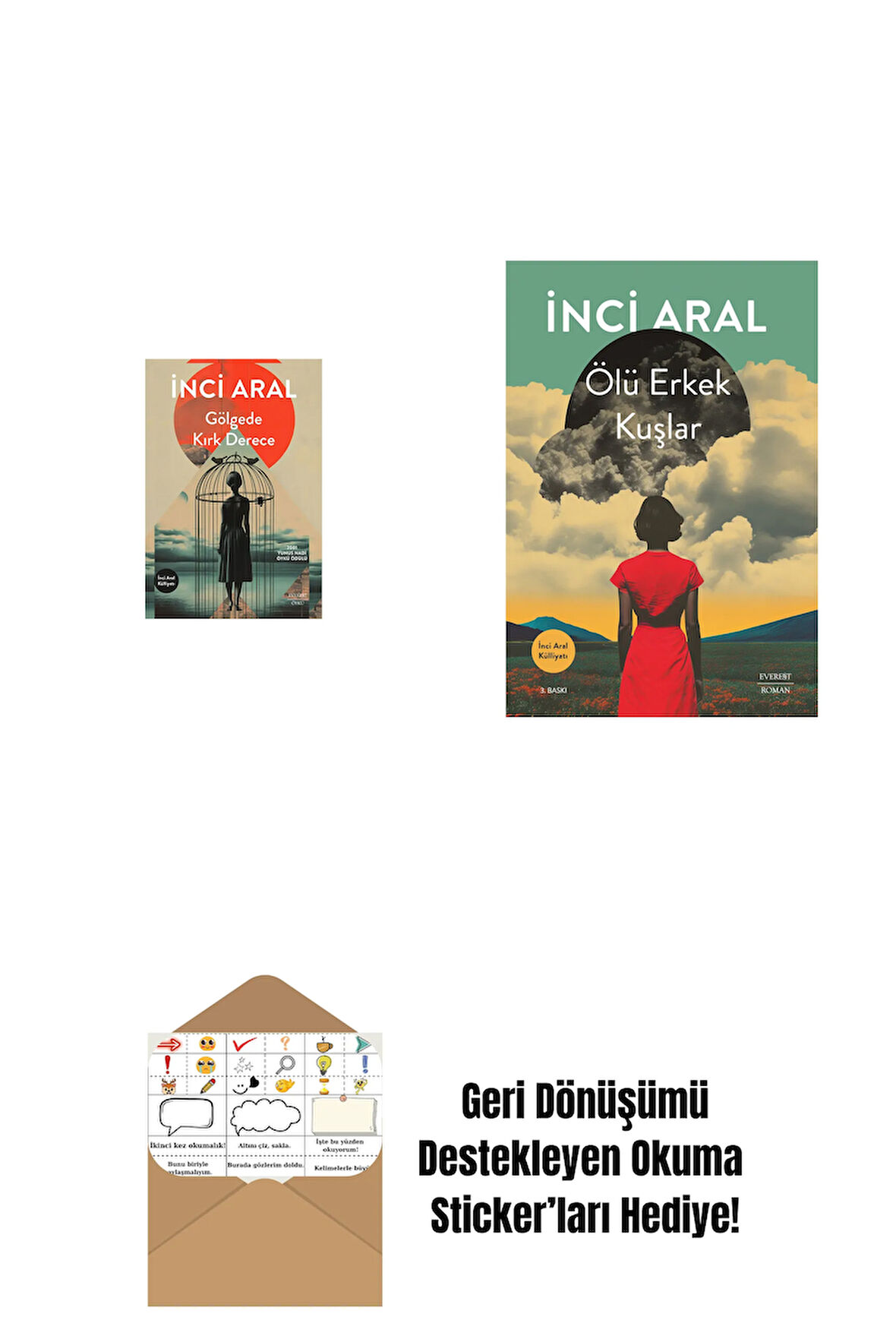 Gölgede Kırk Derece + Ölü Erkek Kuşlar + Okuma Sticker'ları