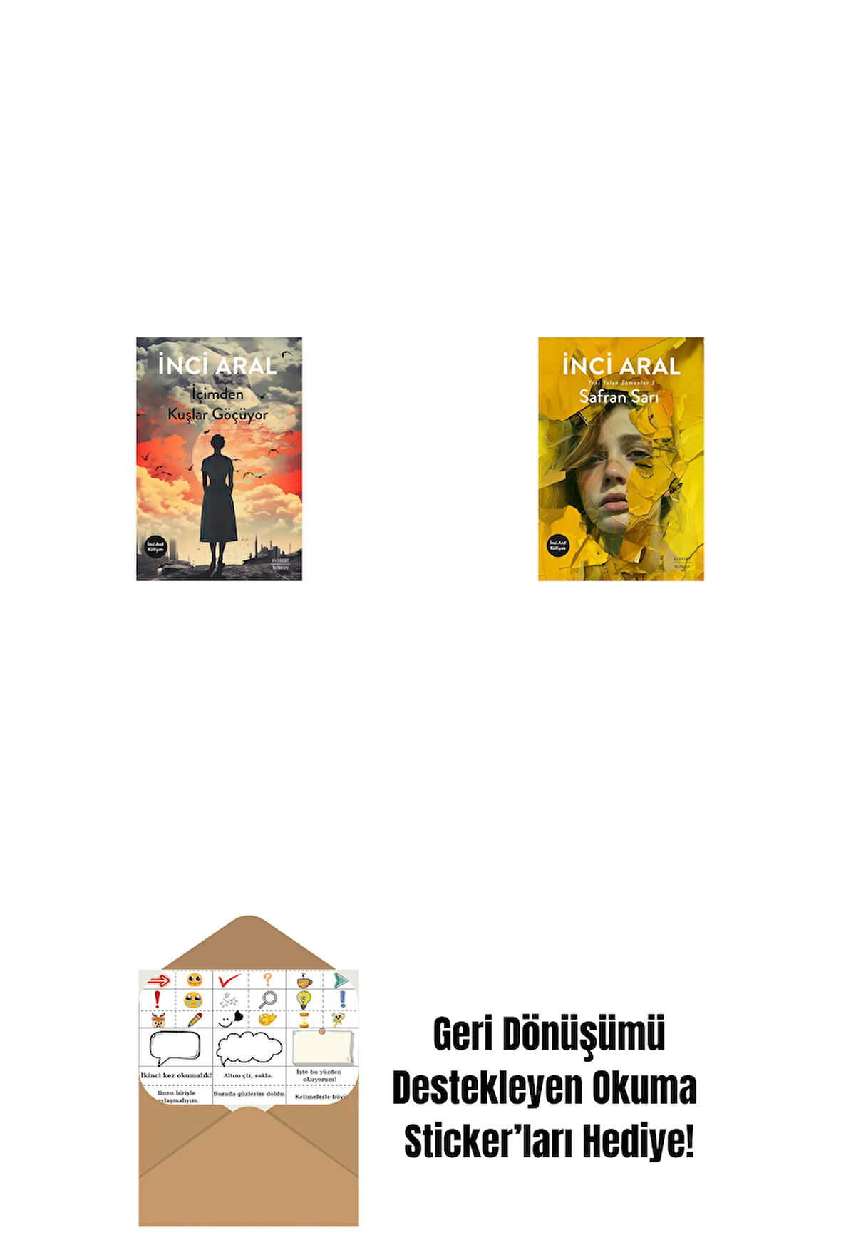 İçimden Kuşlar Göçüyor + Safran Sarı + Okuma Sticker'ları