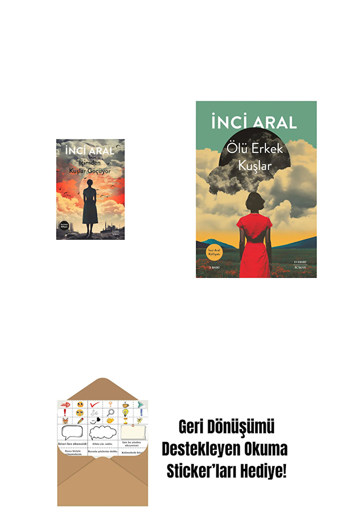 İçimden Kuşlar Göçüyor + Ölü Erkek Kuşlar + Okuma Sticker'ları