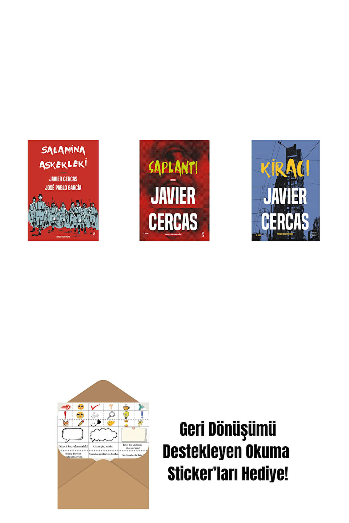 Salamina Askerleri (Çizgi Roman) + Saplantı + Kiracı + Okuma Sticker'ları