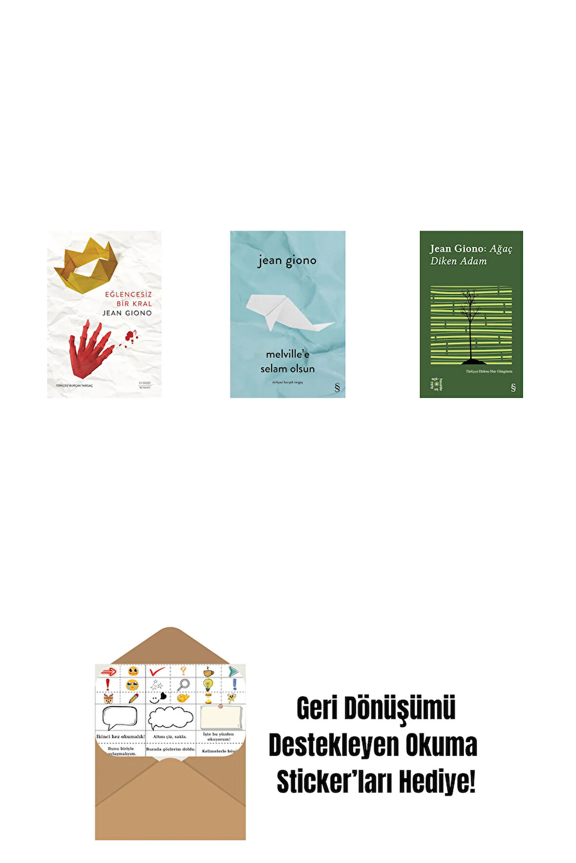 Eğlencesiz Bir Kral + Melville'e Selam Olsun + Everest Açıkhava 17 - Ağaç Diken Adam + Okuma Sticker'ları