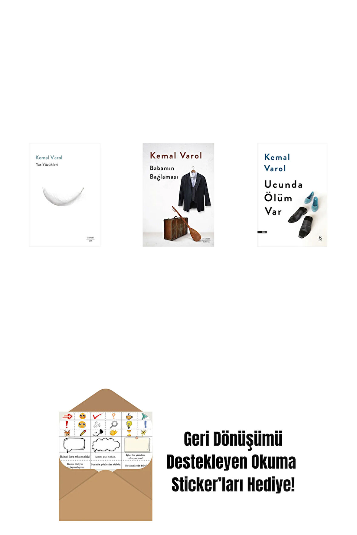 Yas Yüzükleri + Babamın Bağlaması (Ciltli) + Ucunda Ölüm Var + Okuma Sticker'ları