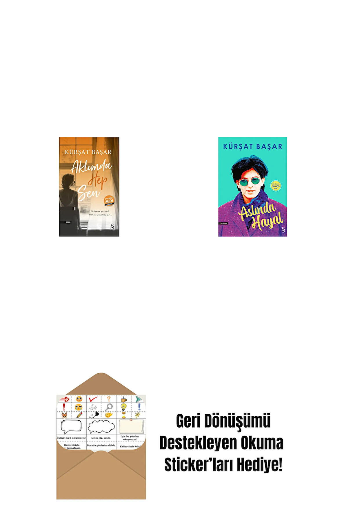 Aklımda Hep Sen (Midi Boy) + Aslında Hayal + Okuma Sticker'ları