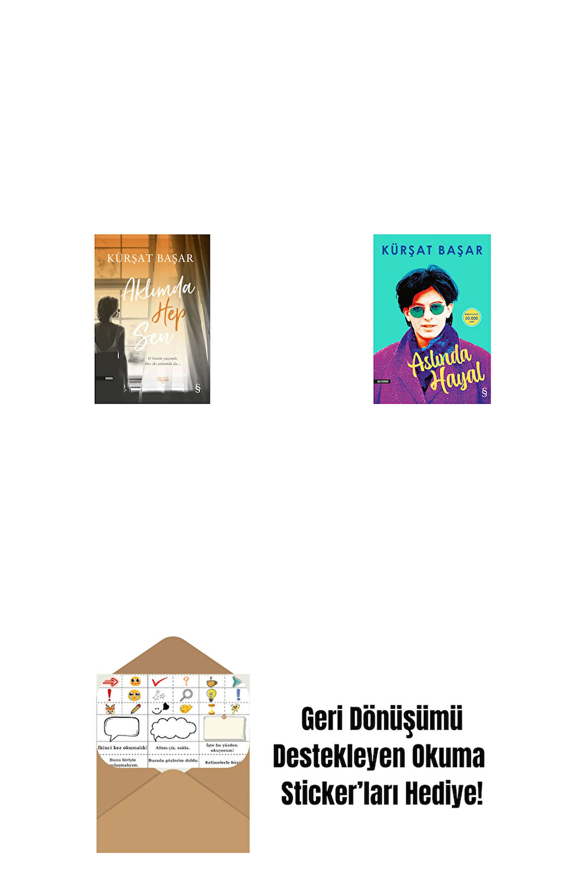 Aklımda  Hep Sen + Aslında Hayal + Okuma Sticker'ları
