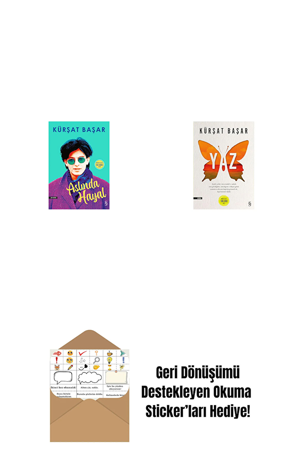 Aslında Hayal + Yaz + Okuma Sticker'ları